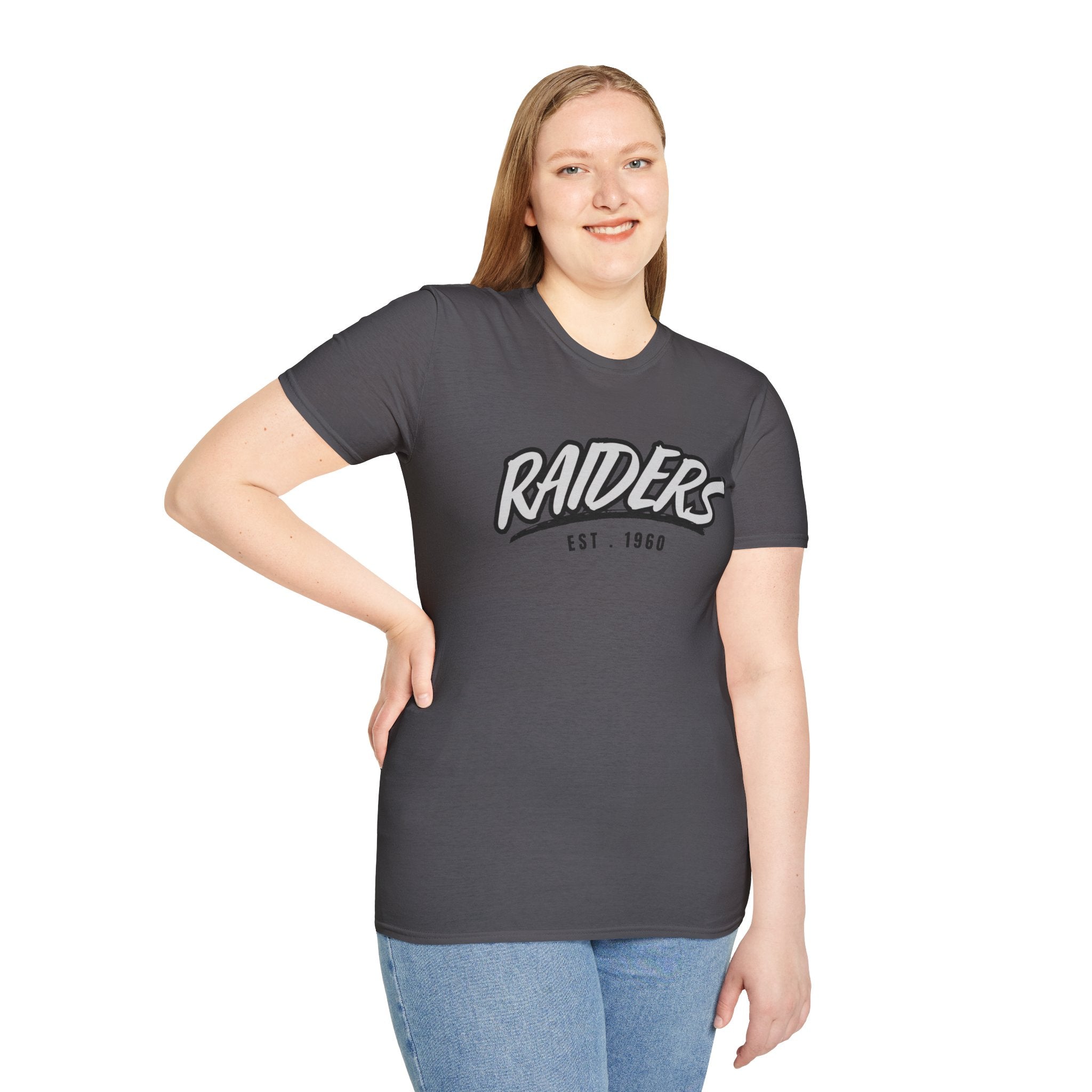 Football Shirt Unisex Softstyle T-Shirt, Football Fan Tee, Team Raiders Football Gift, Sports Fan Apparel, Game Day Shirt