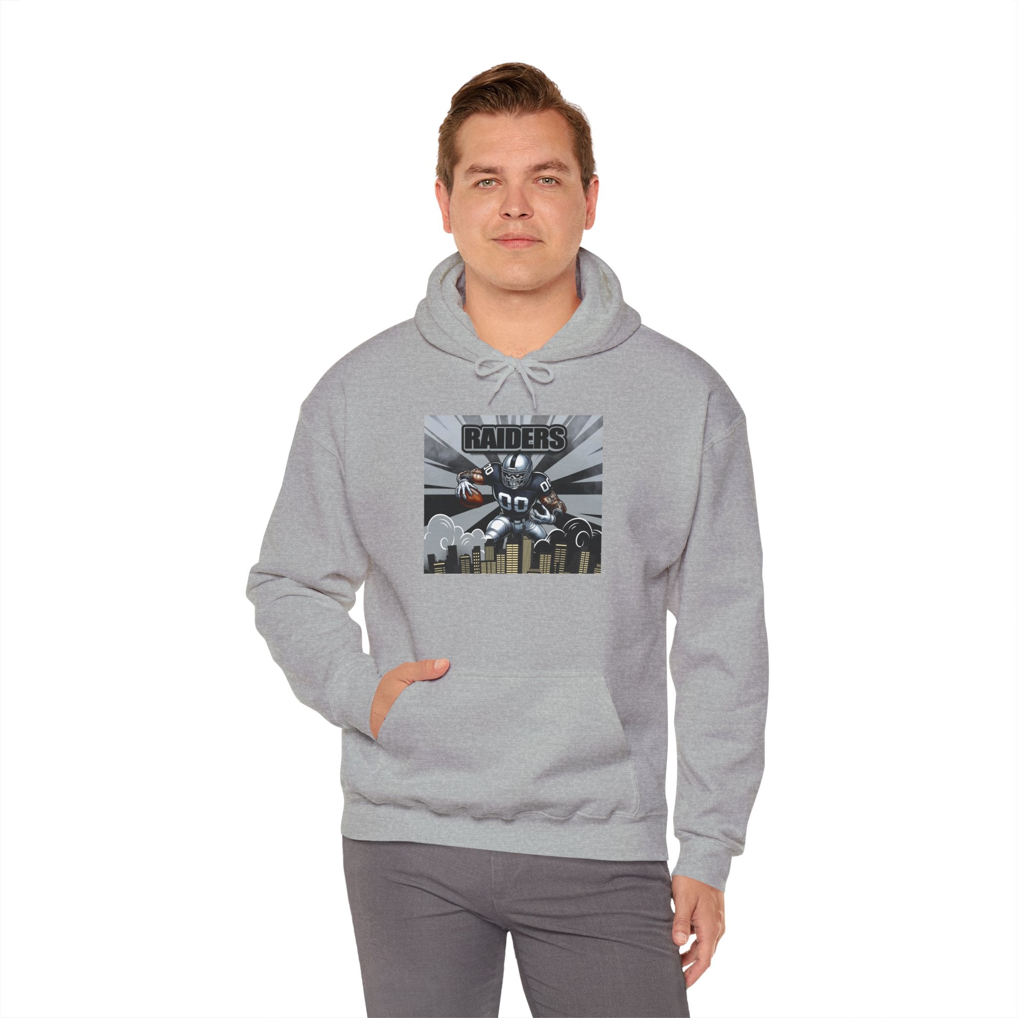 City Warrior Raiders Hoodie, Skyline Power Edition, Touchdown Raiders Hoodie, Unisex Hoodies, Raiders Football Fan Hoodie