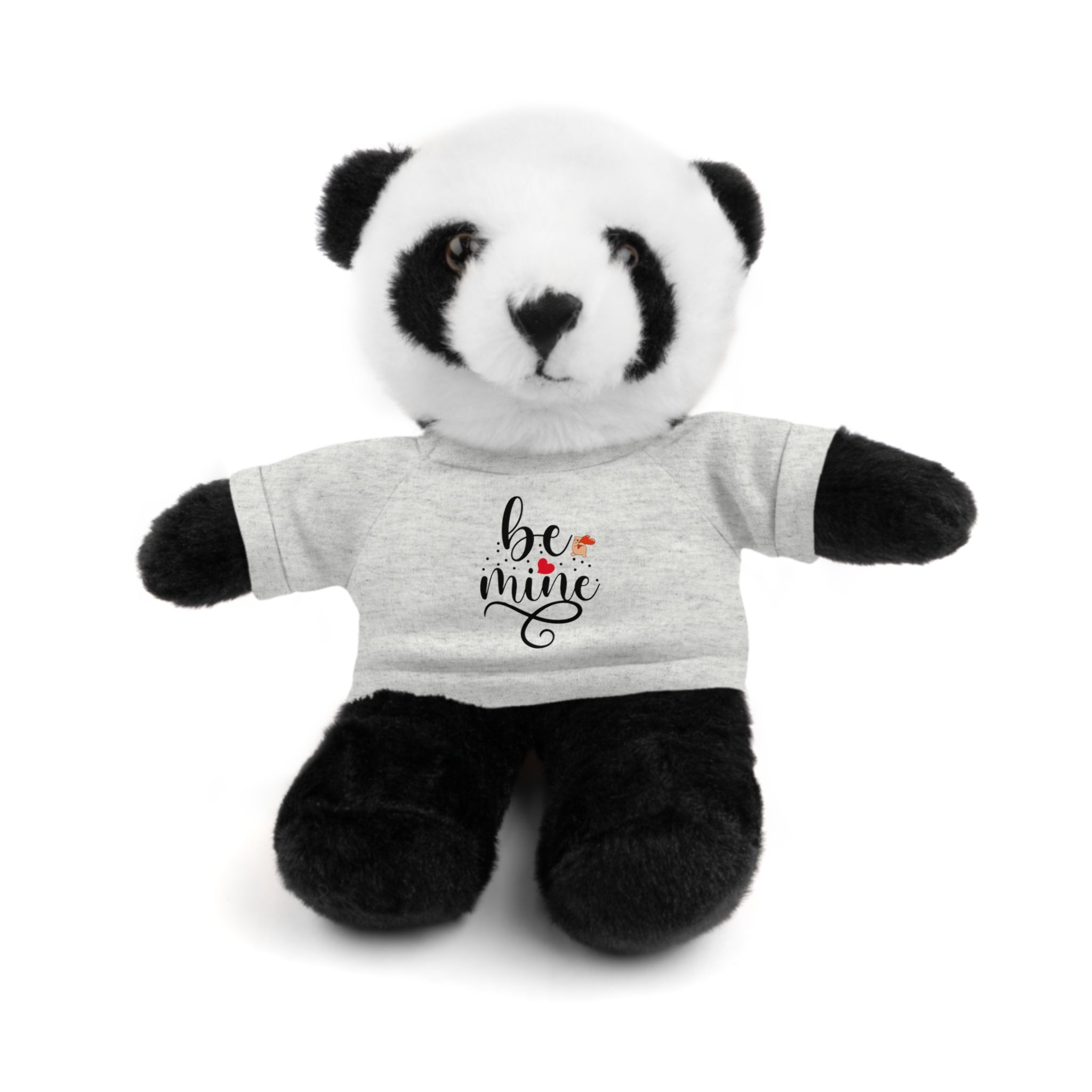 Lovely Panda Plushy, Be Mine, Stuffed Animals Shirt Printed, Suitable for Soft Valentine's Day Gift for Her, Him