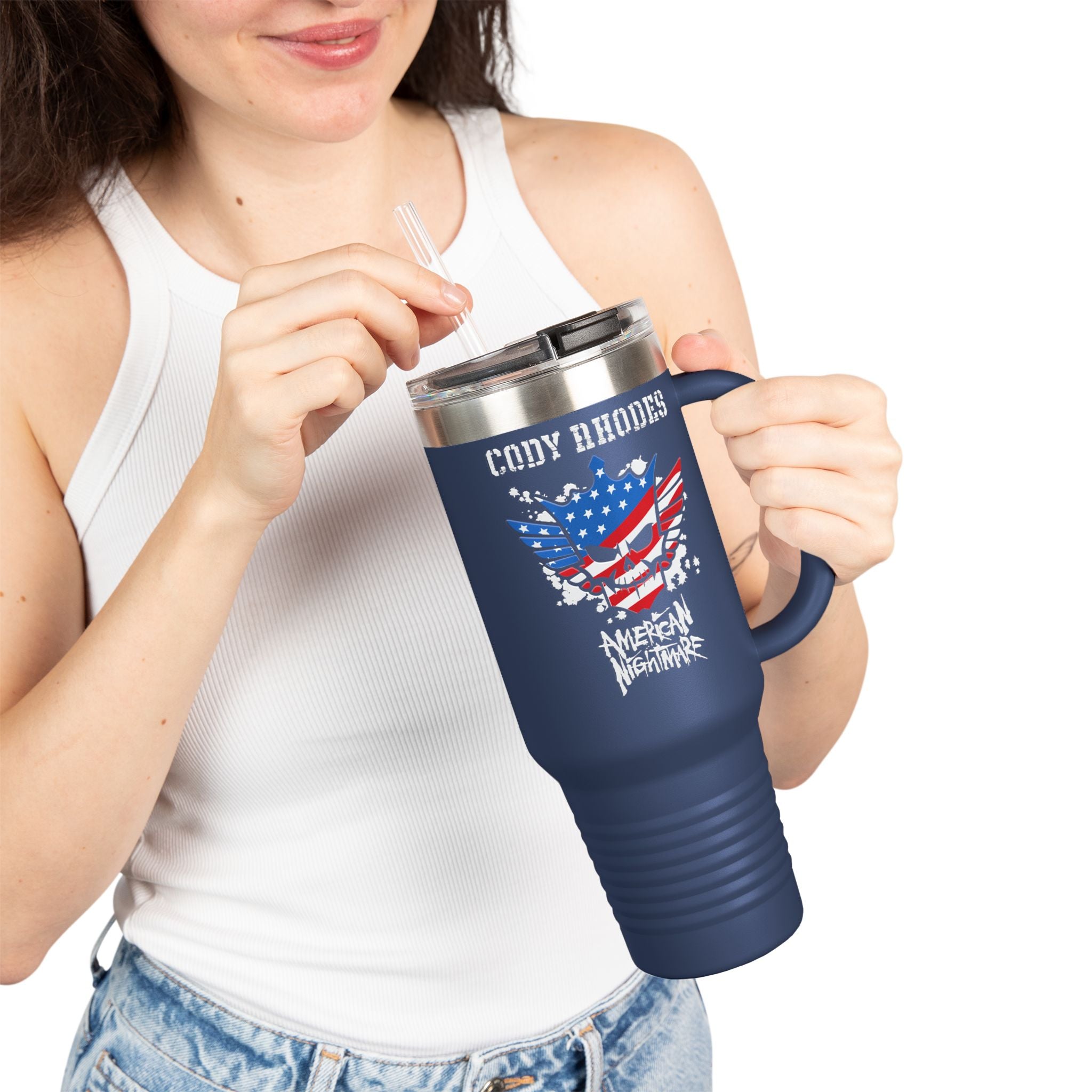 Cody Rhodes American Nightmare Graphic Design, Insulated Travel Mug, Gift for Her Gift for Him - 40oz, Gift for Her, Gift for Him