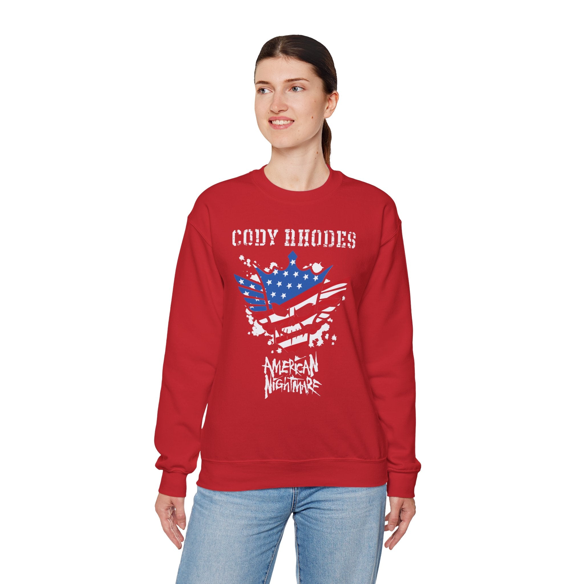 Cody Rhodes American Nightmare, Wrestling Fan Unisex Sweatshirt - Gift for Him or Her, Casual Outwear, Graphic Design, Heavy Blend Sweatshirt