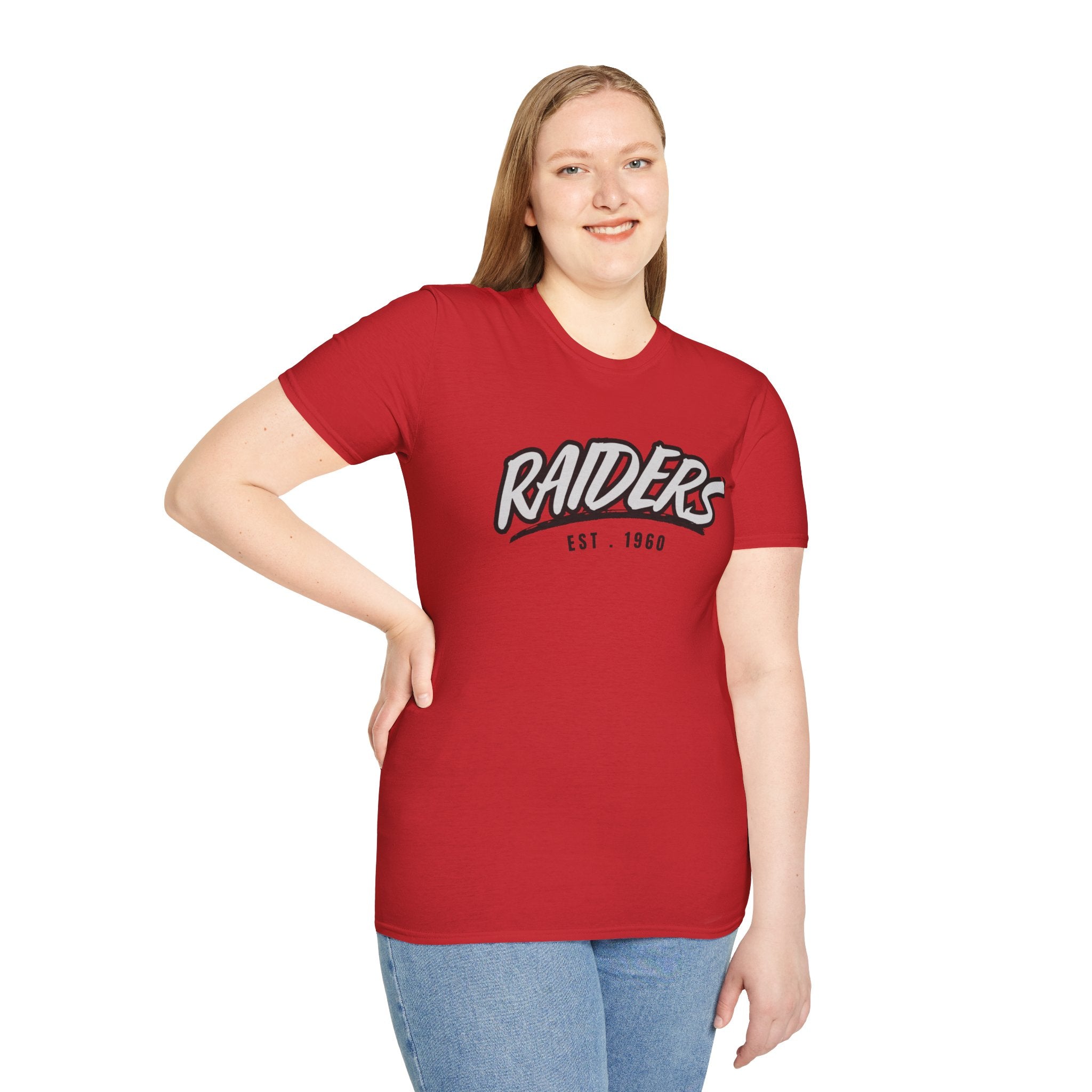 Football Shirt Unisex Softstyle T-Shirt, Football Fan Tee, Team Raiders Football Gift, Sports Fan Apparel, Game Day Shirt
