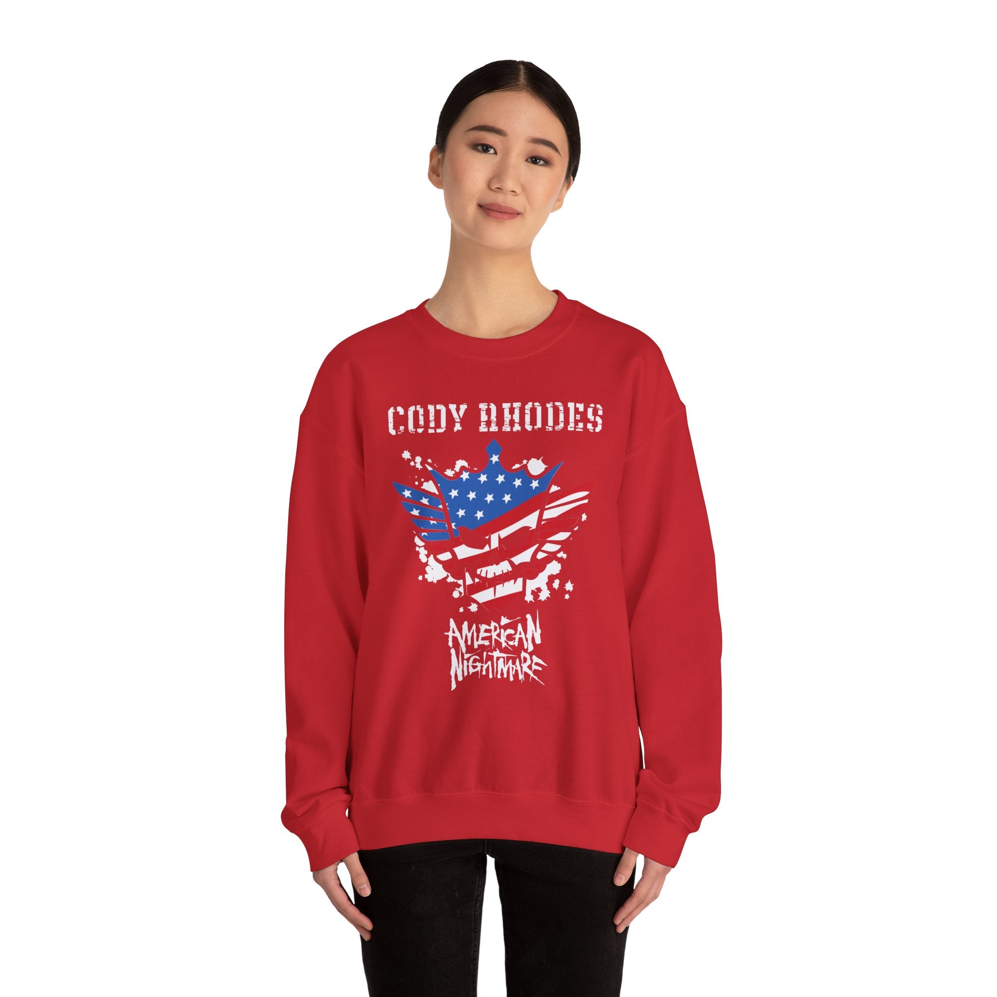 Cody Rhodes American Nightmare, Wrestling Fan Unisex Sweatshirt - Gift for Him or Her, Casual Outwear, Graphic Design, Heavy Blend Sweatshirt