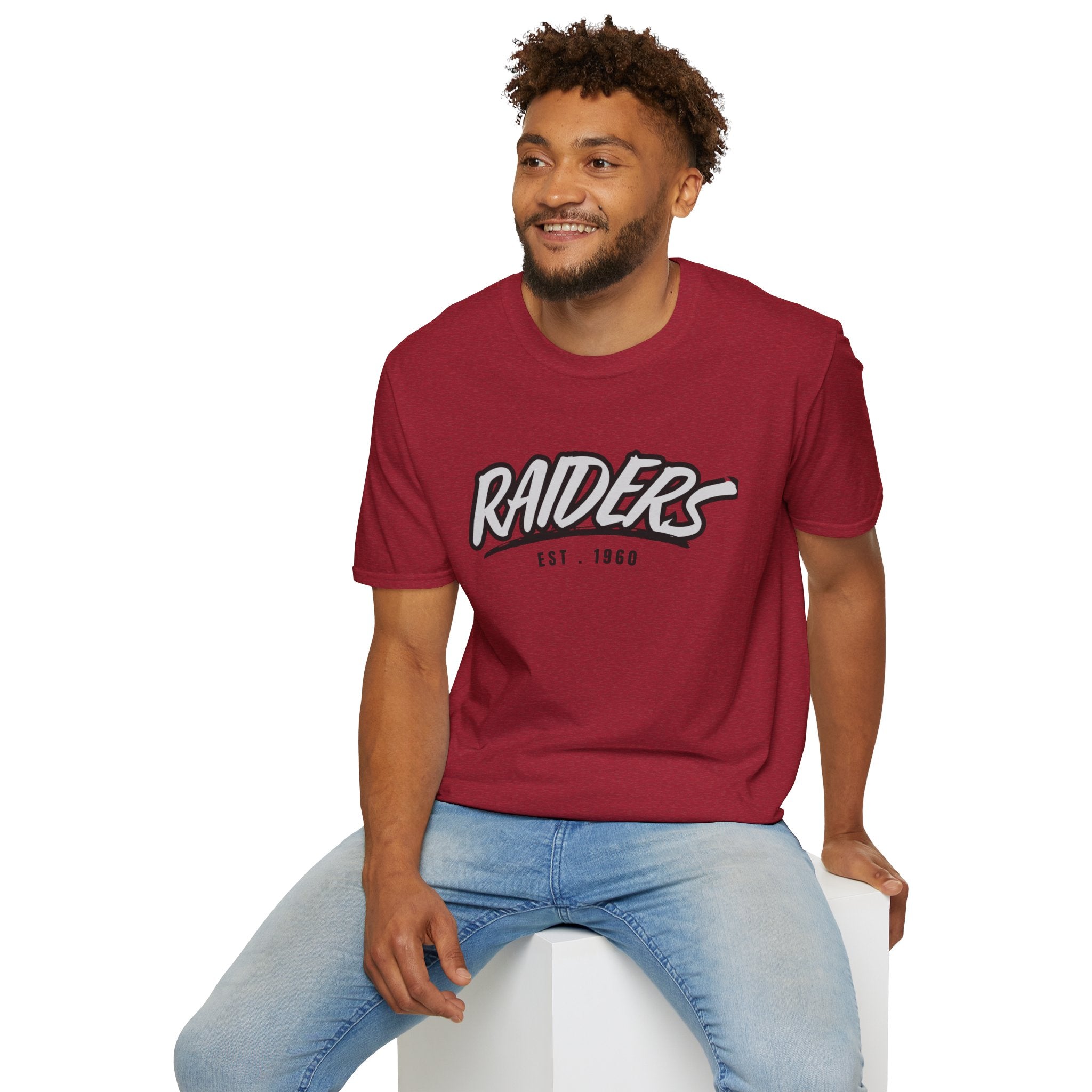 Football Shirt Unisex Softstyle T-Shirt, Football Fan Tee, Team Raiders Football Gift, Sports Fan Apparel, Game Day Shirt