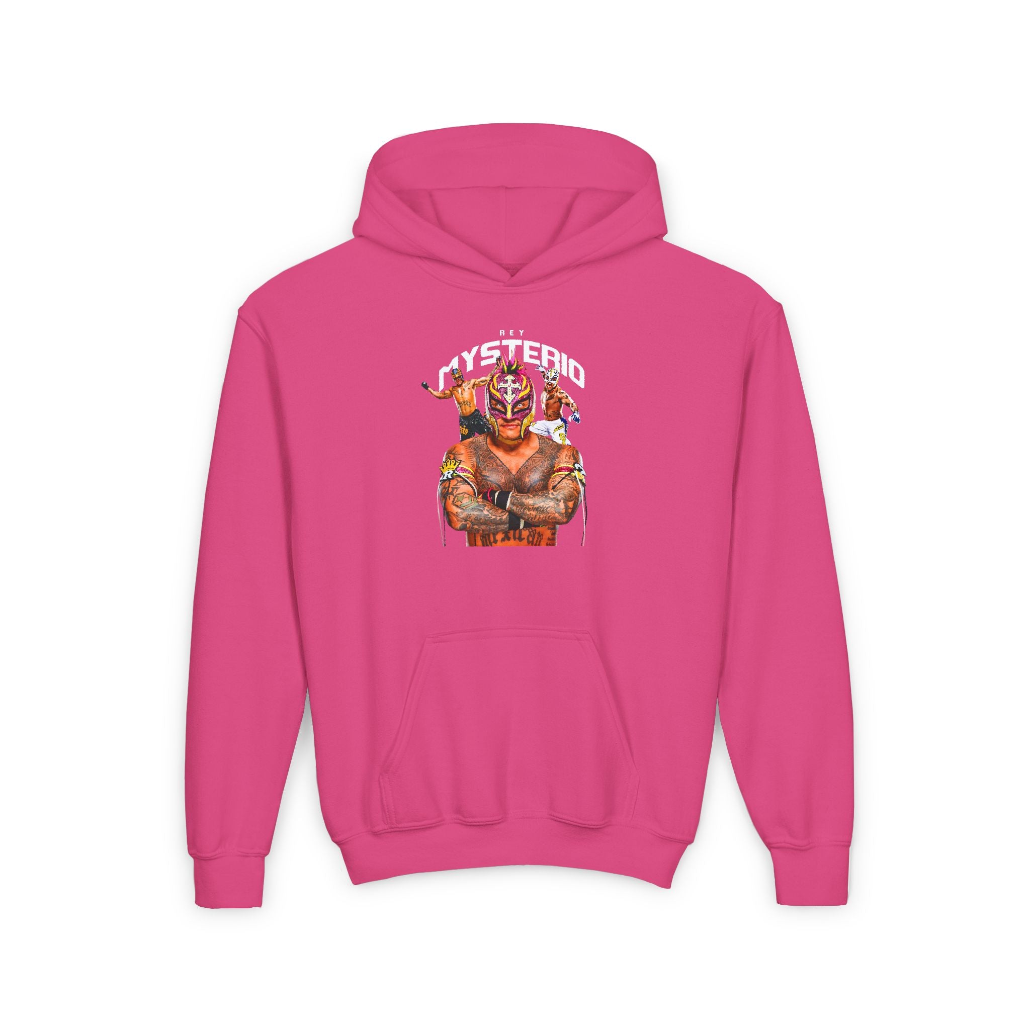 Rey Mysterio Graphic Design, Sports Fan Kids Hoodies - Youth Heavy Blend Hooded Sweatshirt, Unisex Wrestling Fan Hoodies, Gift for Her-Him, Casual Outwear
