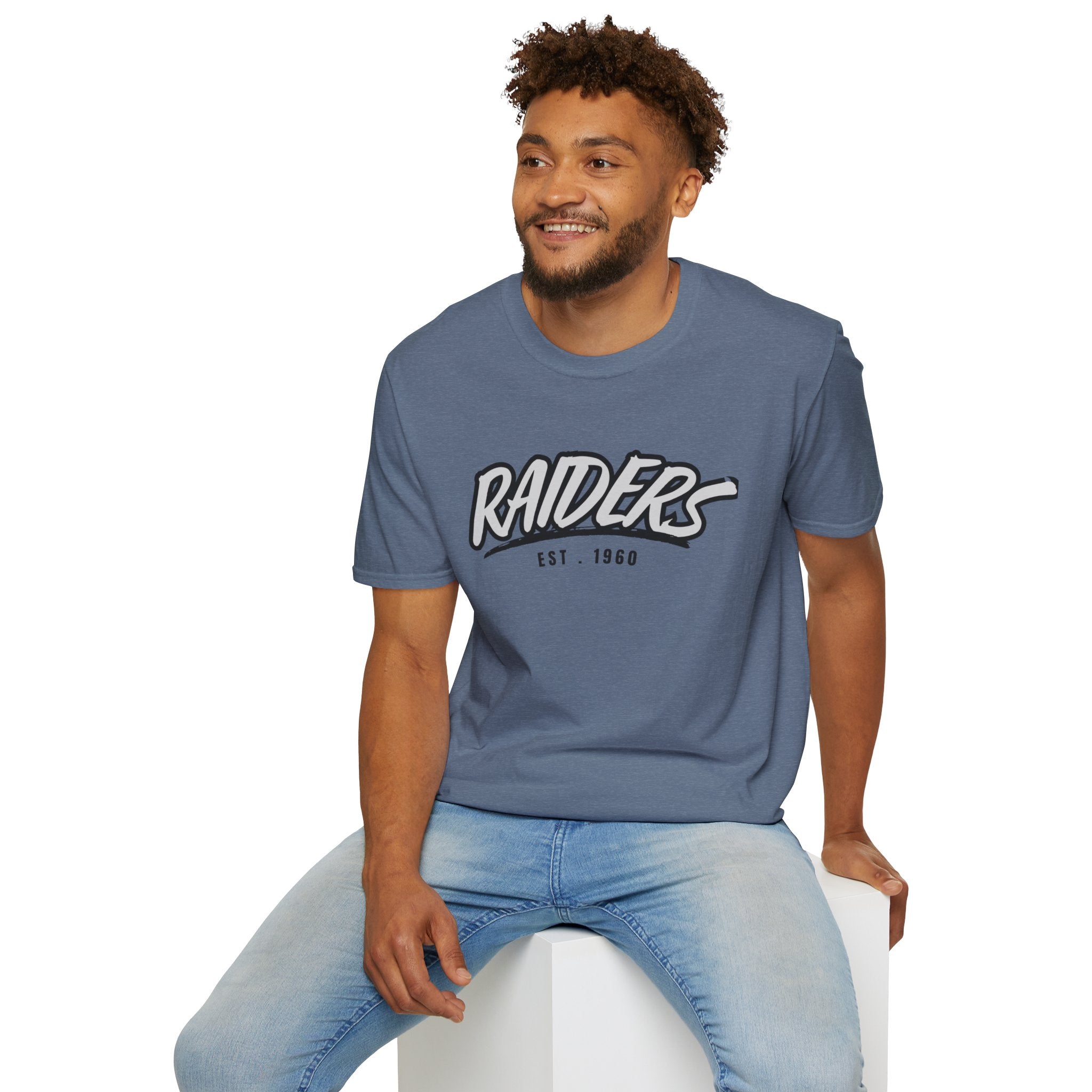 Football Shirt Unisex Softstyle T-Shirt, Football Fan Tee, Team Raiders Football Gift, Sports Fan Apparel, Game Day Shirt
