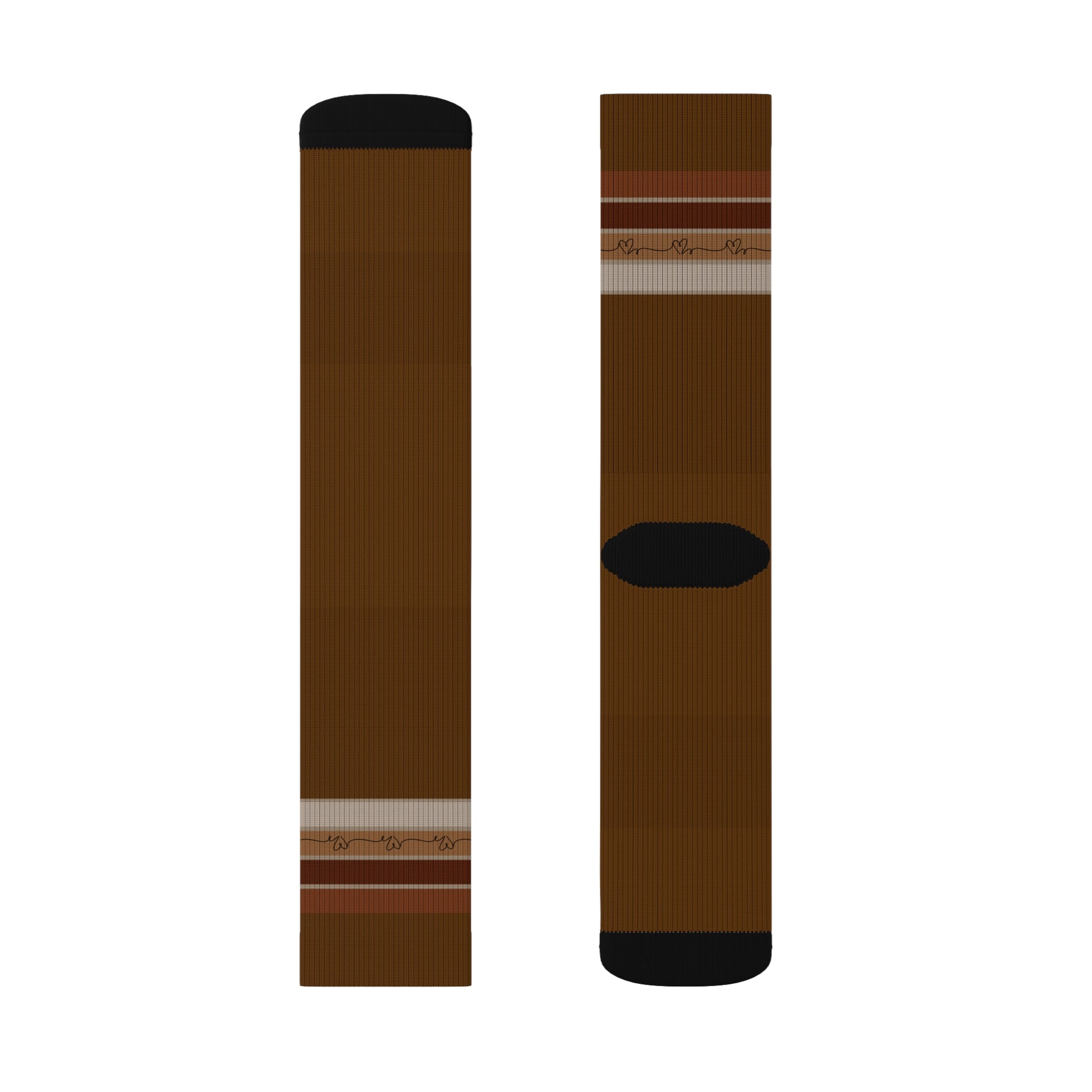 Brown Beige Minimal Aesthetic Color Socks Warm Crew Socks Socks for everyday wear