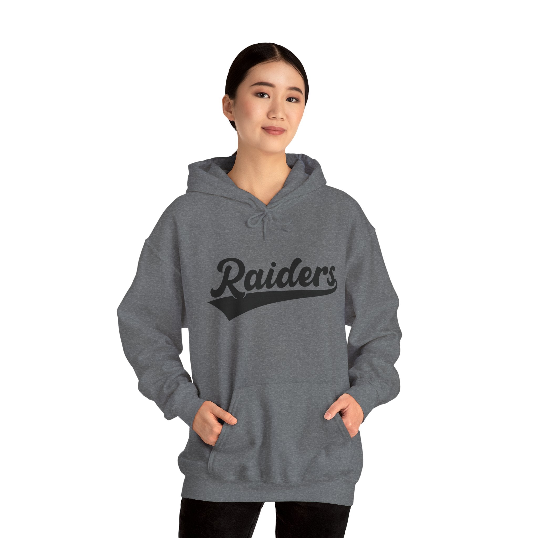 Pure Black Raiders Hoodie - Legendary Fanwear, Football Raiders Hoodie, Bold and Dominant, Ultimate Game-Day Gear, Football