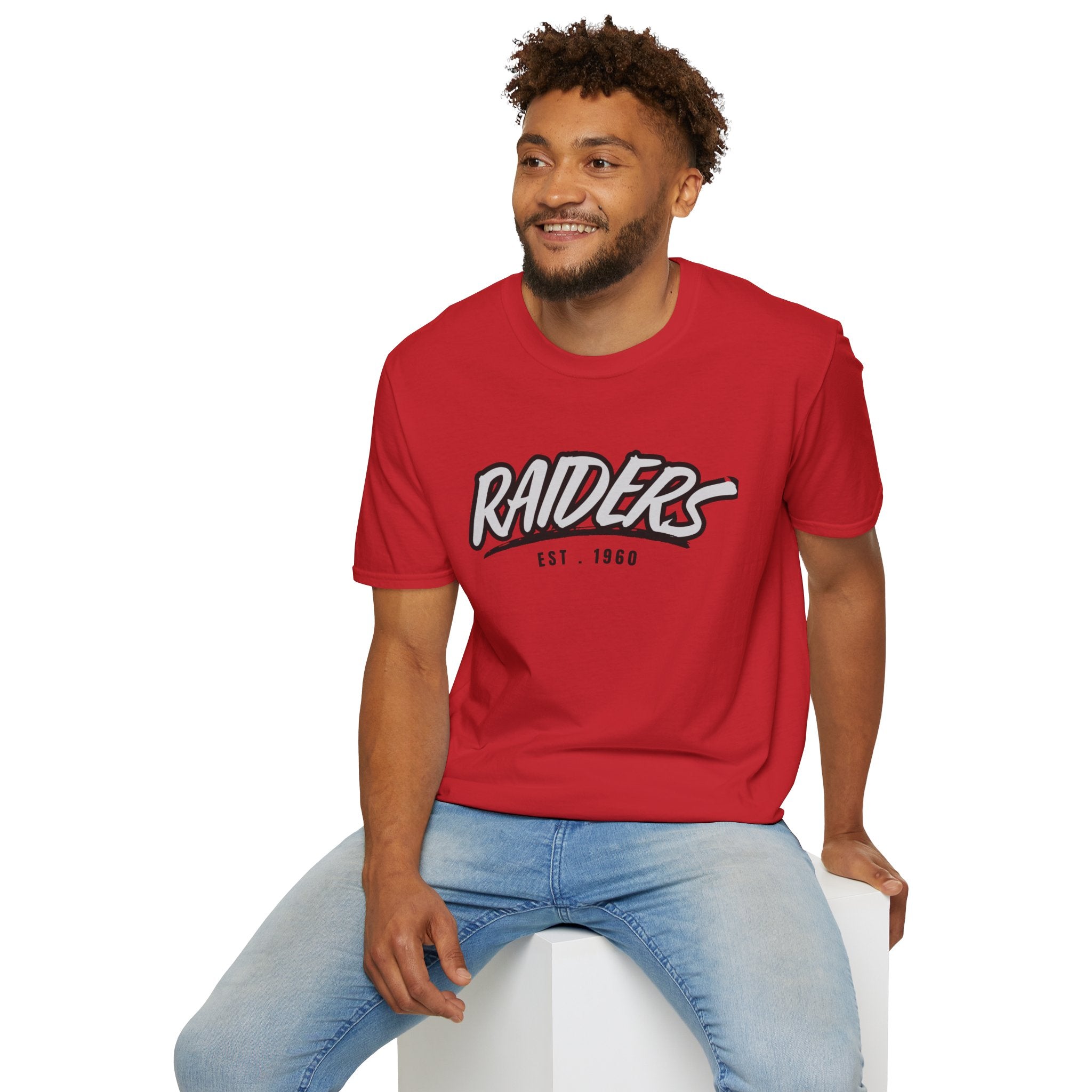 Football Shirt Unisex Softstyle T-Shirt, Football Fan Tee, Team Raiders Football Gift, Sports Fan Apparel, Game Day Shirt