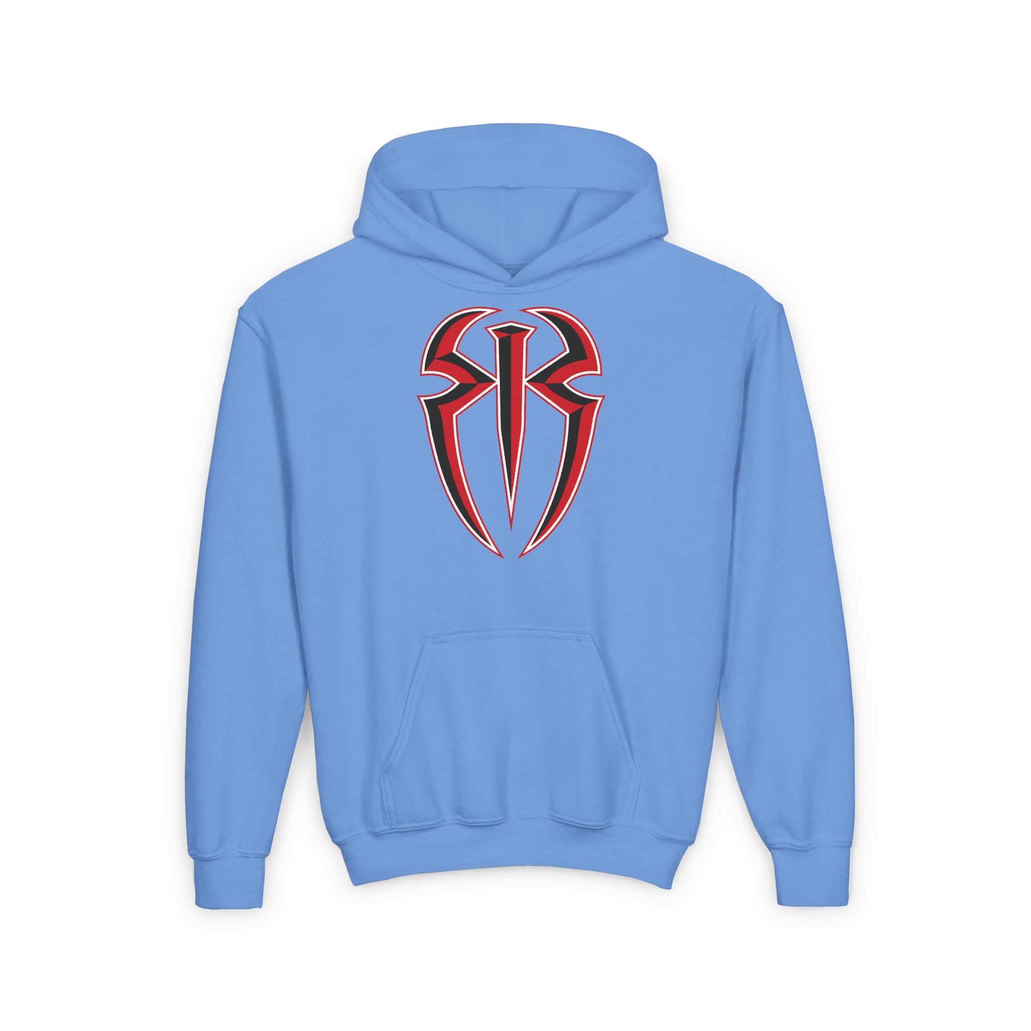 Roman Reigns Black Red Shirt Design, Sports Fan Kids Hoodies - Youth Heavy Blend Hooded Sweatshirt, Unisex, Gift for Her-Him, Casual Outwear