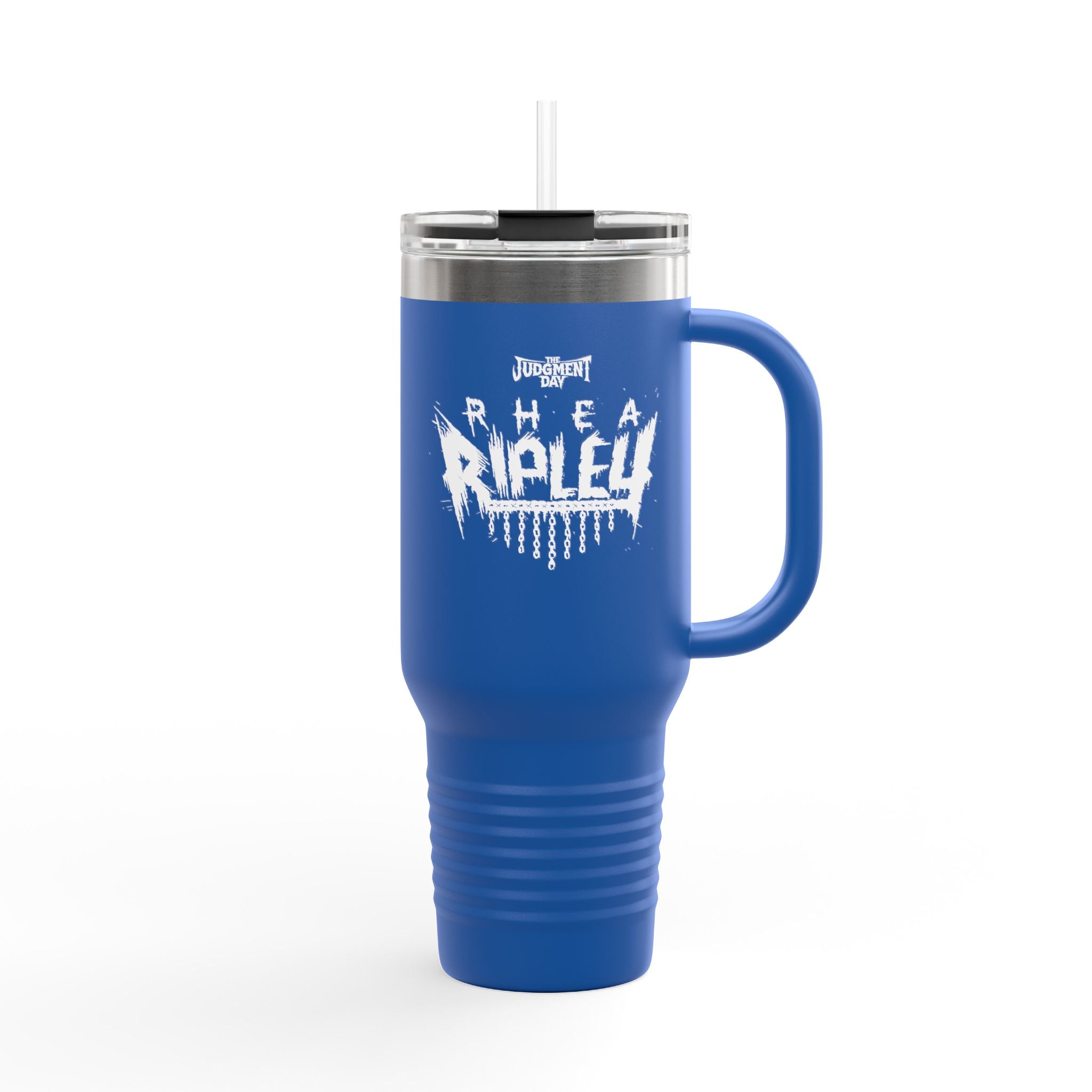 "The Judgement Day" Rhea Ripley White Graphic Design, Insulated Travel Mug, Gift for Her Gift for Him - 40oz, Gift for Her, Gift for Him