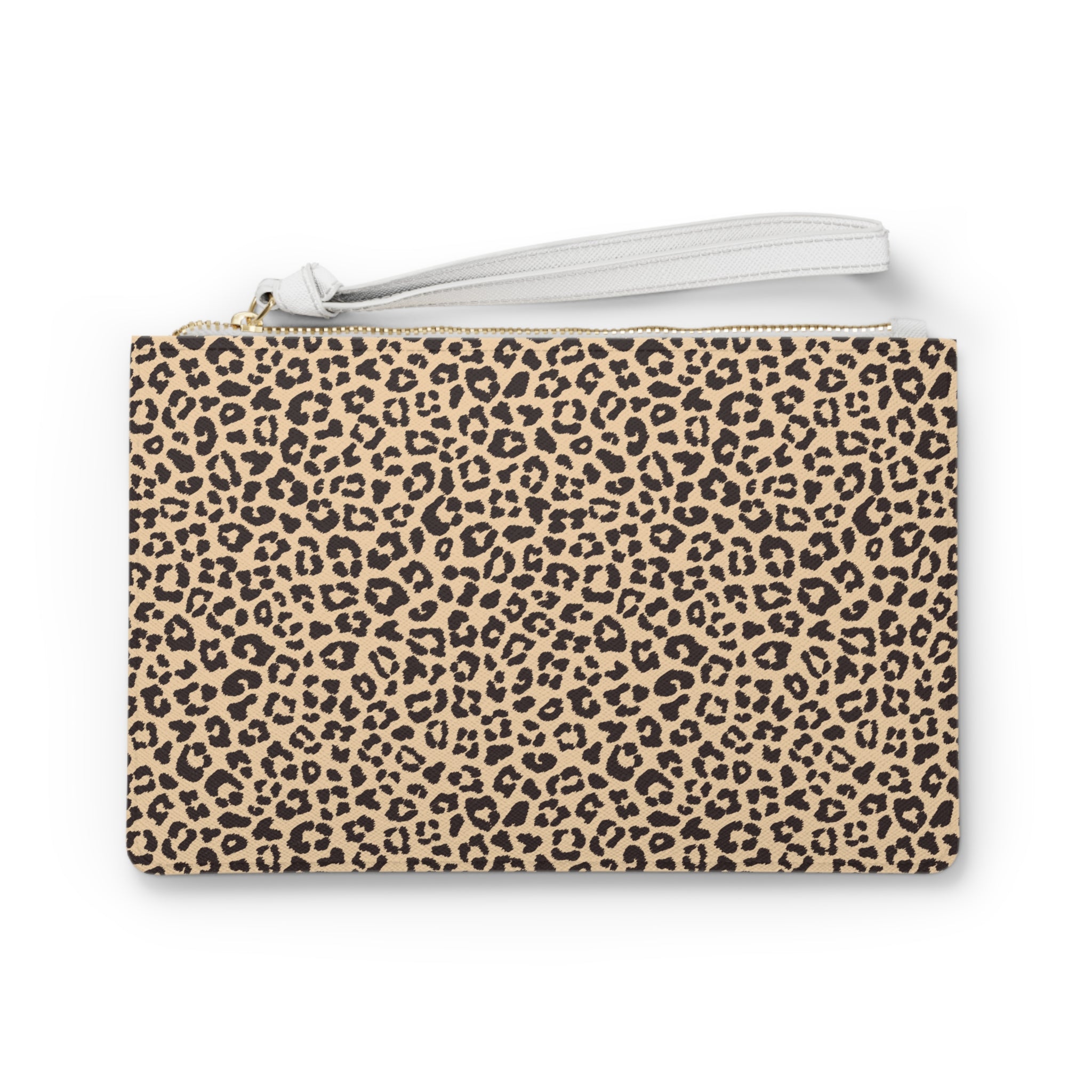 Beige Leopard Print Clutch Bag - Valentines Gift, Cute Design, Women Wallet Wristlet Clutch, Purses for Women Wristlet, Handbags Small Wallet Purses, Ladies Gifts