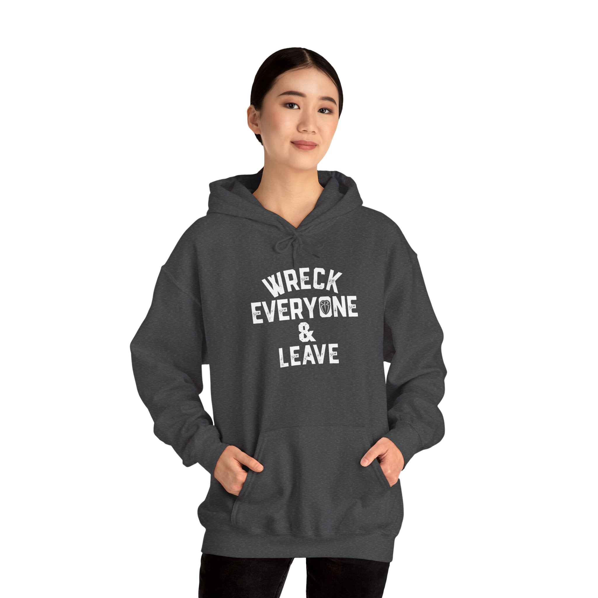 Wreck Everyone and Leave Royal Reigns Hoodies, Pro Wrestling Apparel, Heavy Blend Hoodie, Sports Fan Gift, Graphic Pullover