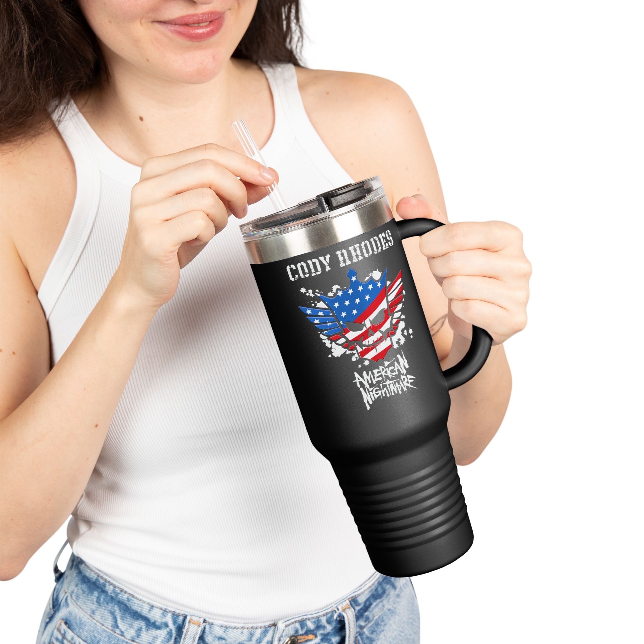 Cody Rhodes American Nightmare Graphic Design, Insulated Travel Mug, Gift for Her Gift for Him - 40oz, Gift for Her, Gift for Him