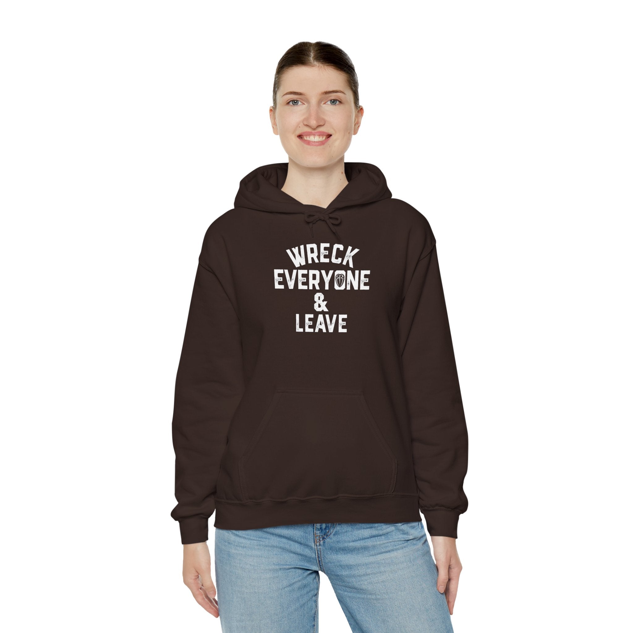 Wreck Everyone and Leave Royal Reigns Hoodies, Pro Wrestling Apparel, Heavy Blend Hoodie, Sports Fan Gift, Graphic Pullover