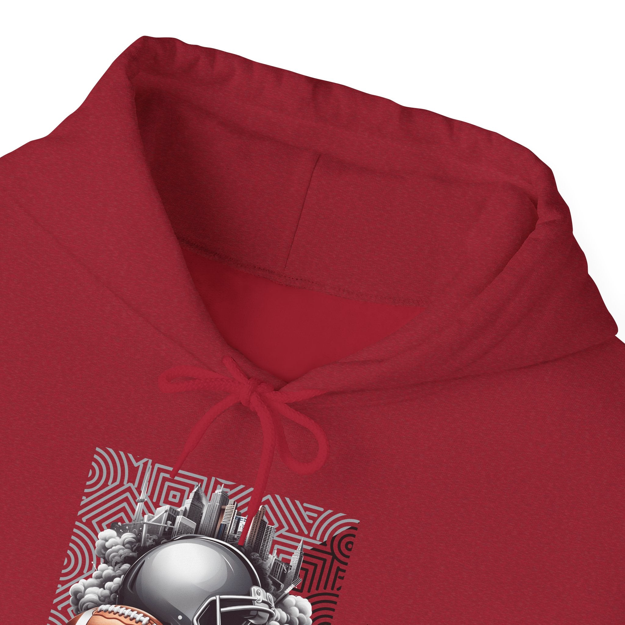 Gray Football and Helmet Shield Raiders Hoodie - Bold and Dominant, Ultimate Game-Day Gear, Raiders Football Hoodie Unisex