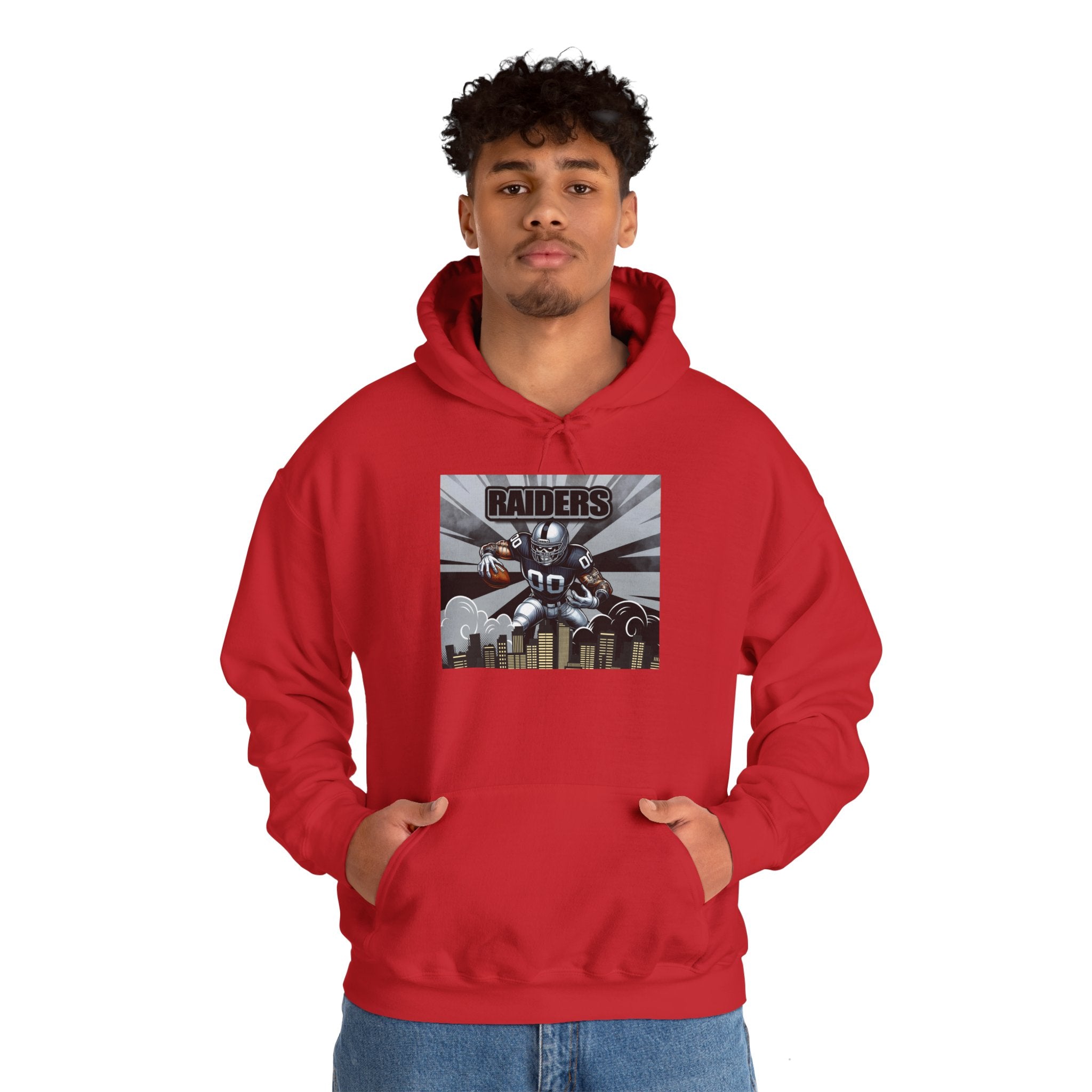 City Warrior Raiders Hoodie, Skyline Power Edition, Touchdown Raiders Hoodie, Unisex Hoodies, Raiders Football Fan Hoodie