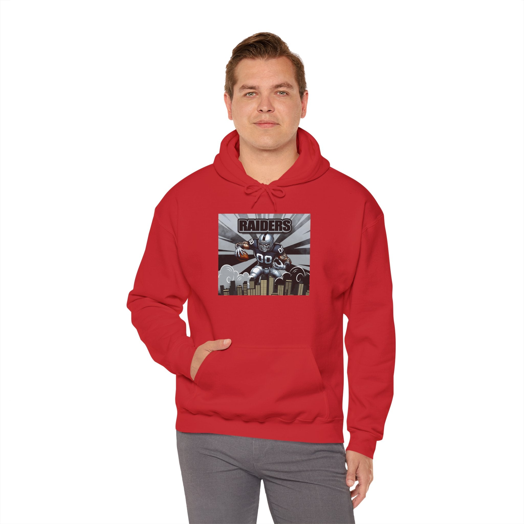 City Warrior Raiders Hoodie, Skyline Power Edition, Touchdown Raiders Hoodie, Unisex Hoodies, Raiders Football Fan Hoodie
