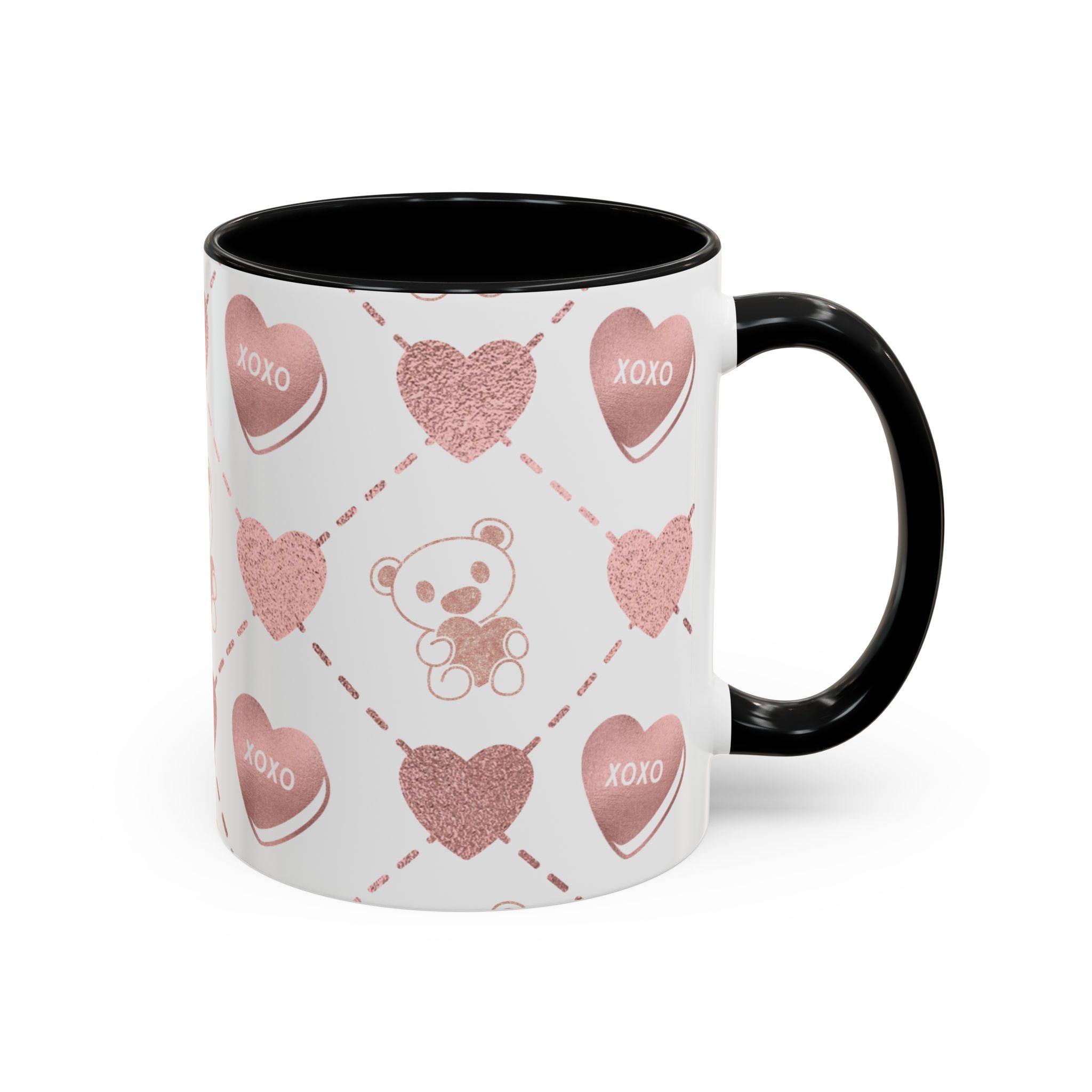 Pink Valentine's Design, Holiday Drinkware, Valentines, Christmas Birthday Gifts for Couples, Her Boyfriend Girlfriend, Coffee Mug for Valentines Day,