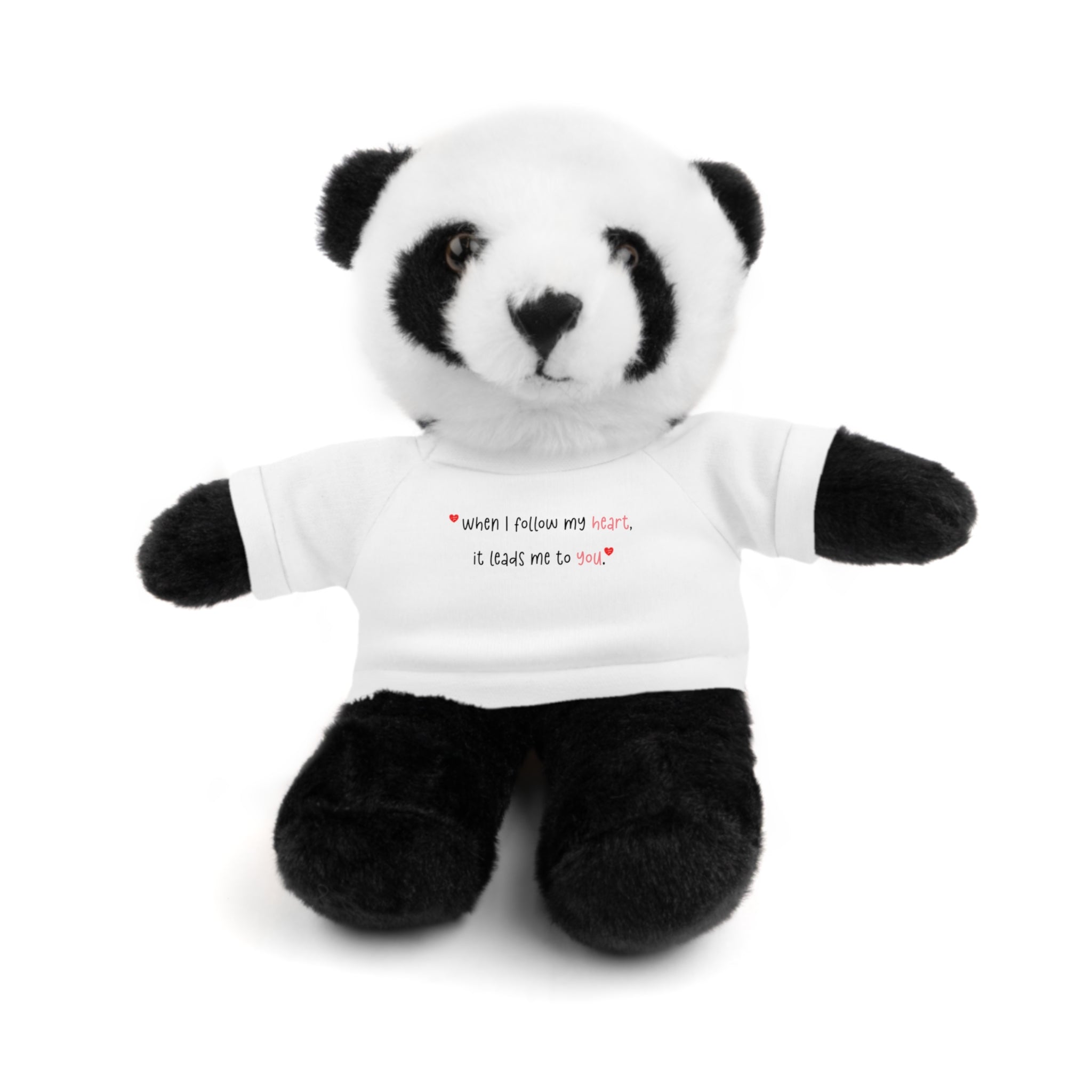 Panda Plushies, I Love You, Stuffed Animals Shirt Printed, Suitable for Soft Valentine's Day Gift Plush Bear Toy