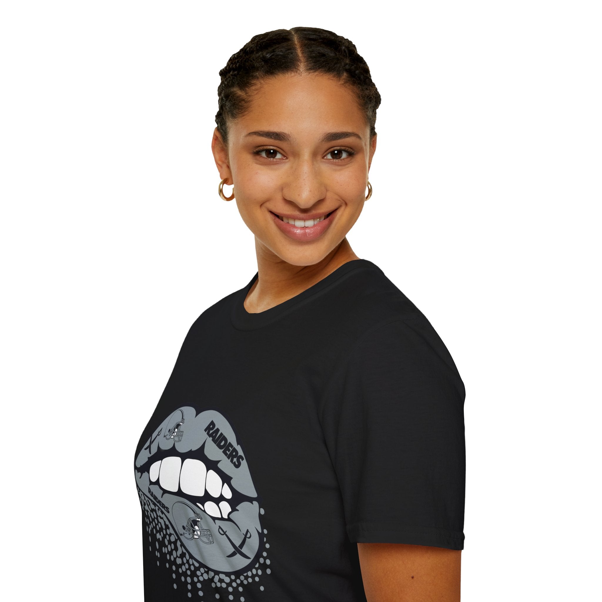 Lip Bite Raiders Unisex T-Shirt -Vintage Inspired Tee, Classic Shirt, Football Fan Shirt, Team Sports Top, Soft Cotton Jersey