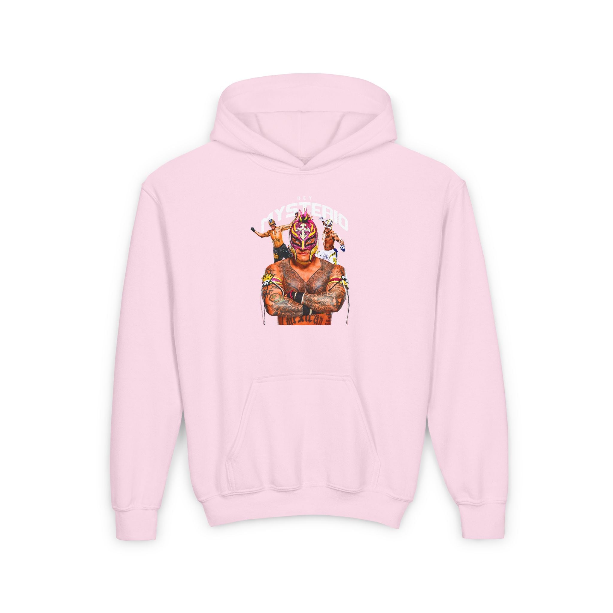 Rey Mysterio Graphic Design, Sports Fan Kids Hoodies - Youth Heavy Blend Hooded Sweatshirt, Unisex Wrestling Fan Hoodies, Gift for Her-Him, Casual Outwear