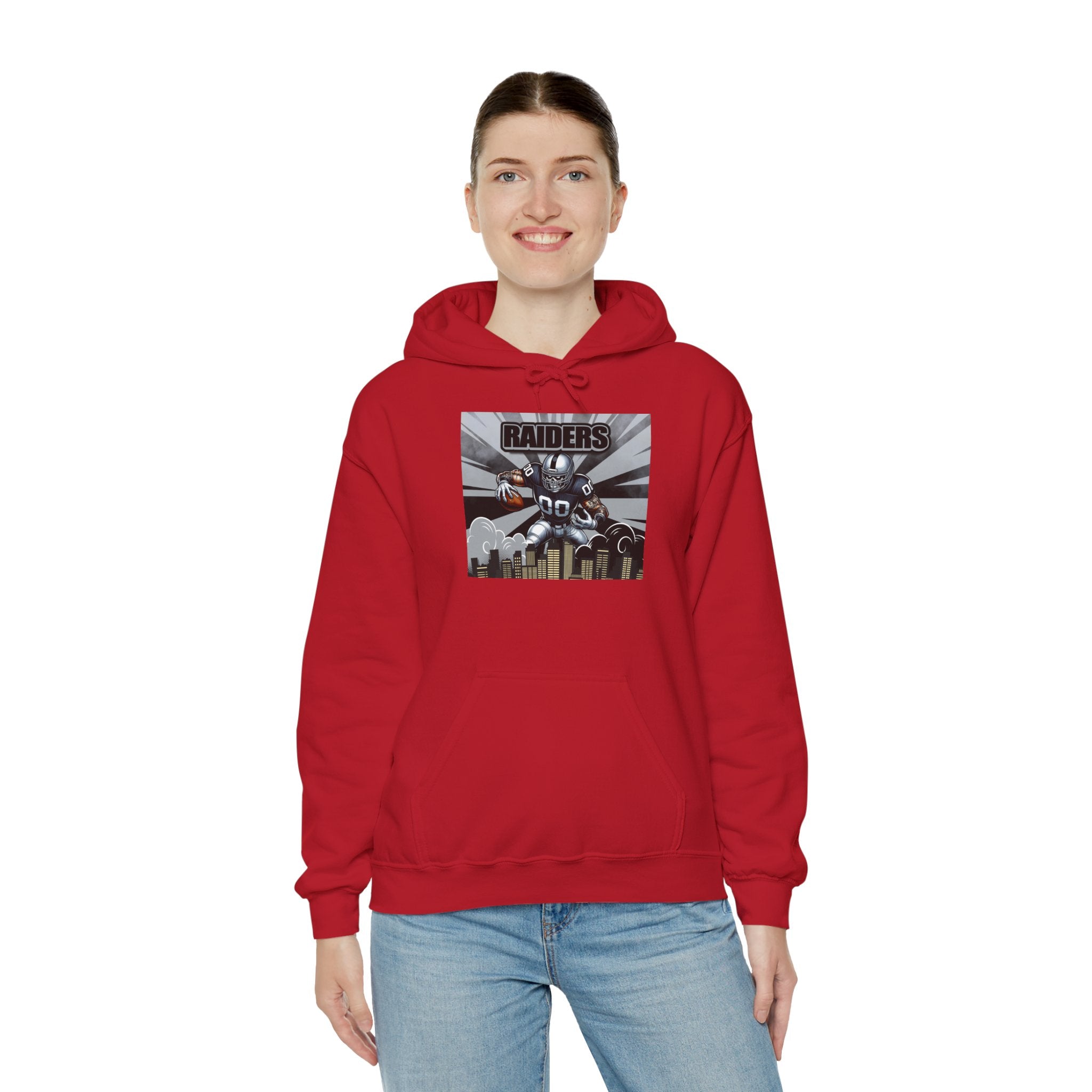 City Warrior Raiders Hoodie, Skyline Power Edition, Touchdown Raiders Hoodie, Unisex Hoodies, Raiders Football Fan Hoodie