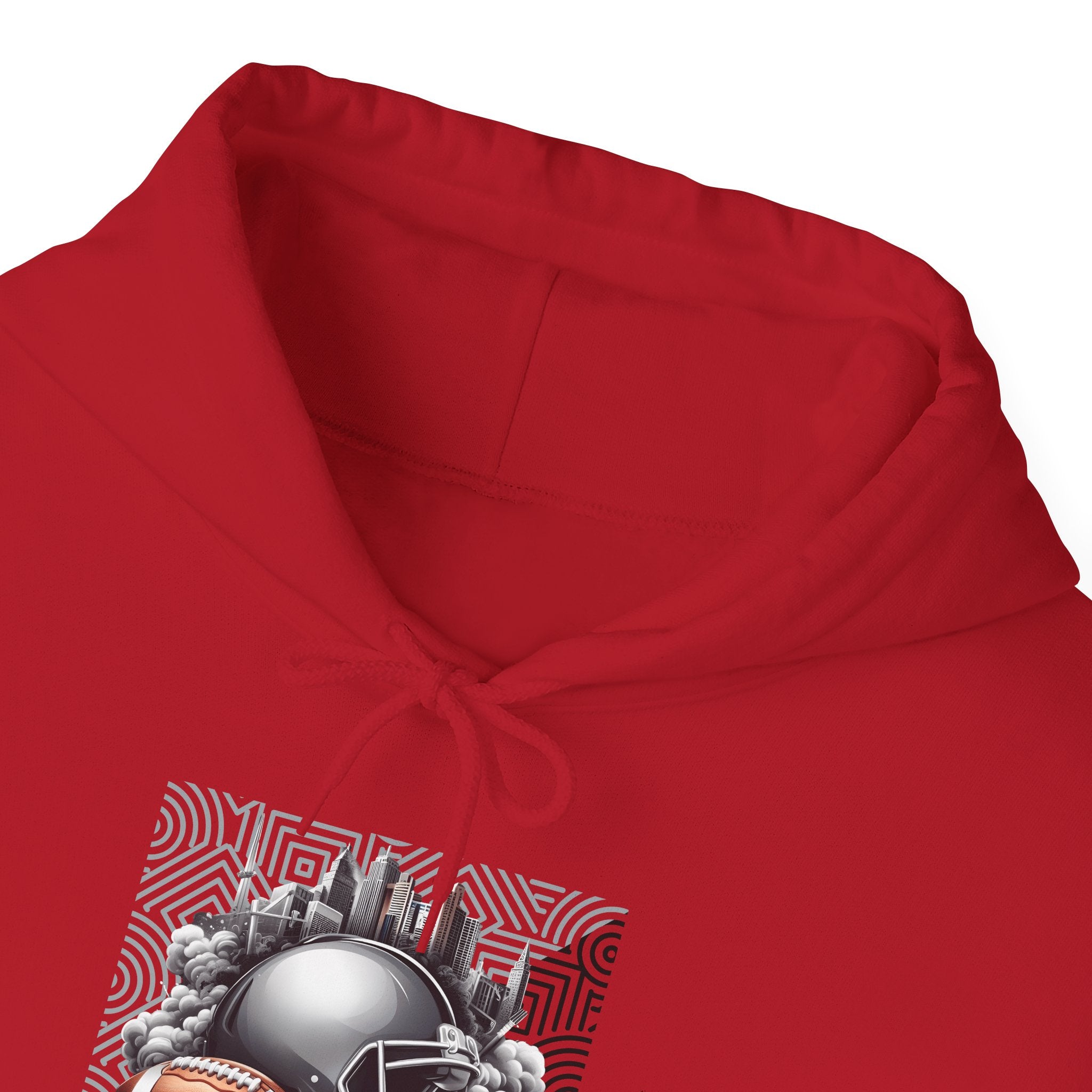 Gray Football and Helmet Shield Raiders Hoodie - Bold and Dominant, Ultimate Game-Day Gear, Raiders Football Hoodie Unisex