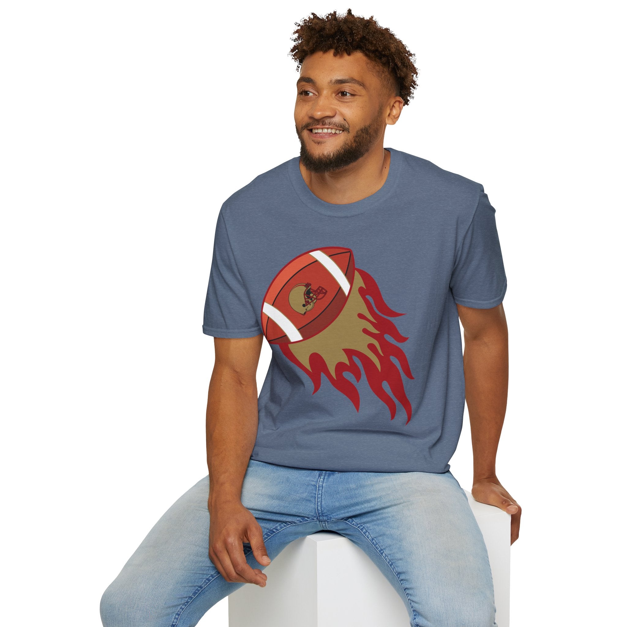SF Football on Flare , San Francisco Shirt, Unique Fan Apparel, Football Team Game Day Shirt, Sporty Men's Women's Clothing
