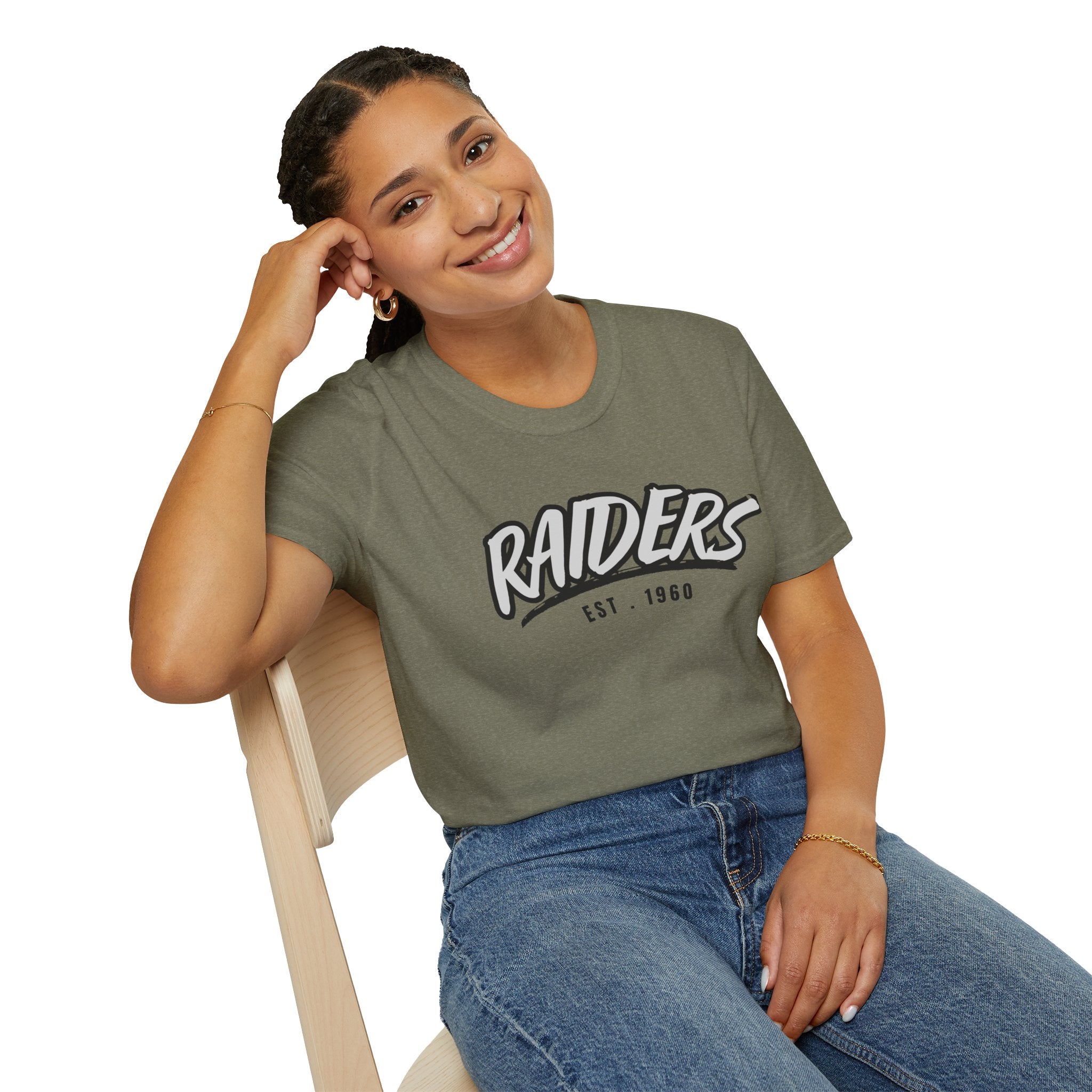Football Shirt Unisex Softstyle T-Shirt, Football Fan Tee, Team Raiders Football Gift, Sports Fan Apparel, Game Day Shirt