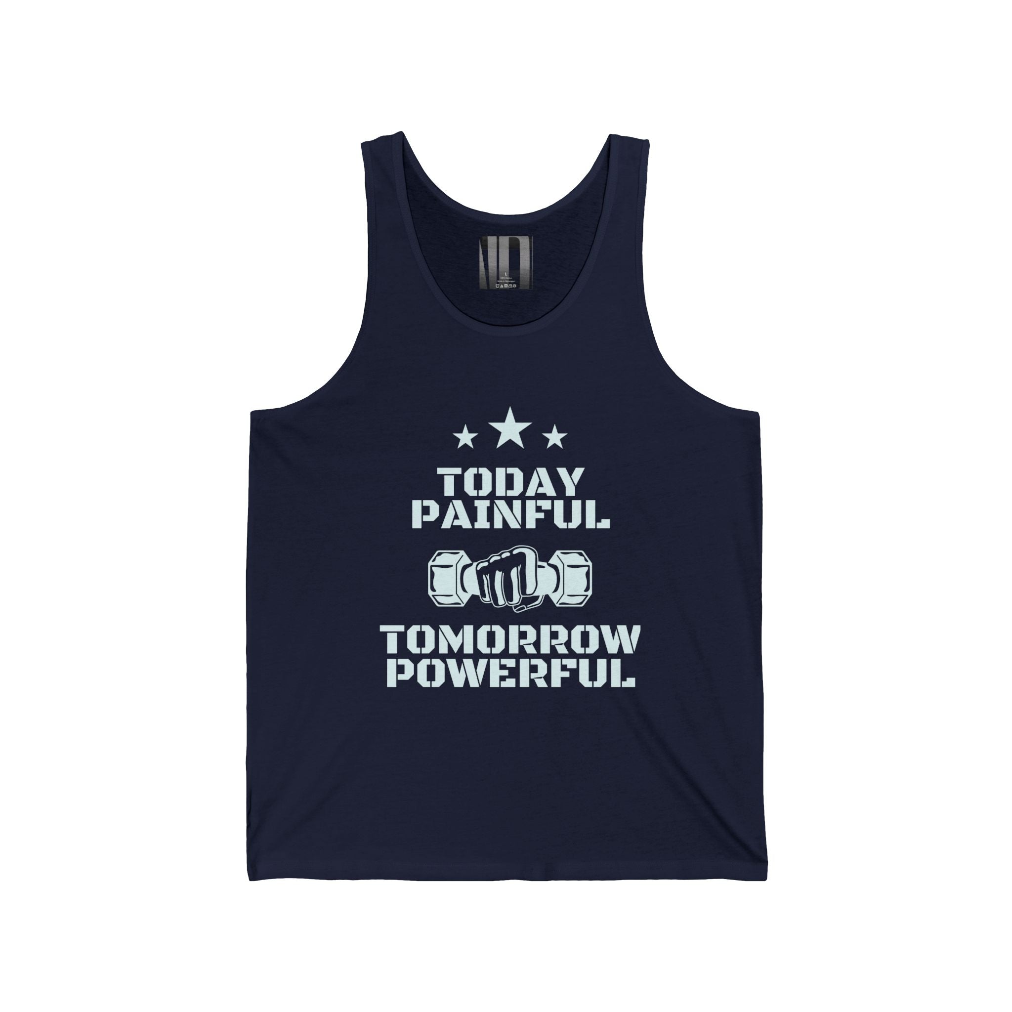 Today Painful, Tomorrow Powerful, Gym Dudes Tank Top, Workout Sleeveless Shirt, Fitness Muscle Tee, Athletic Unisex Jersey Tank, Bodybuilding Tank, Exercise Vest