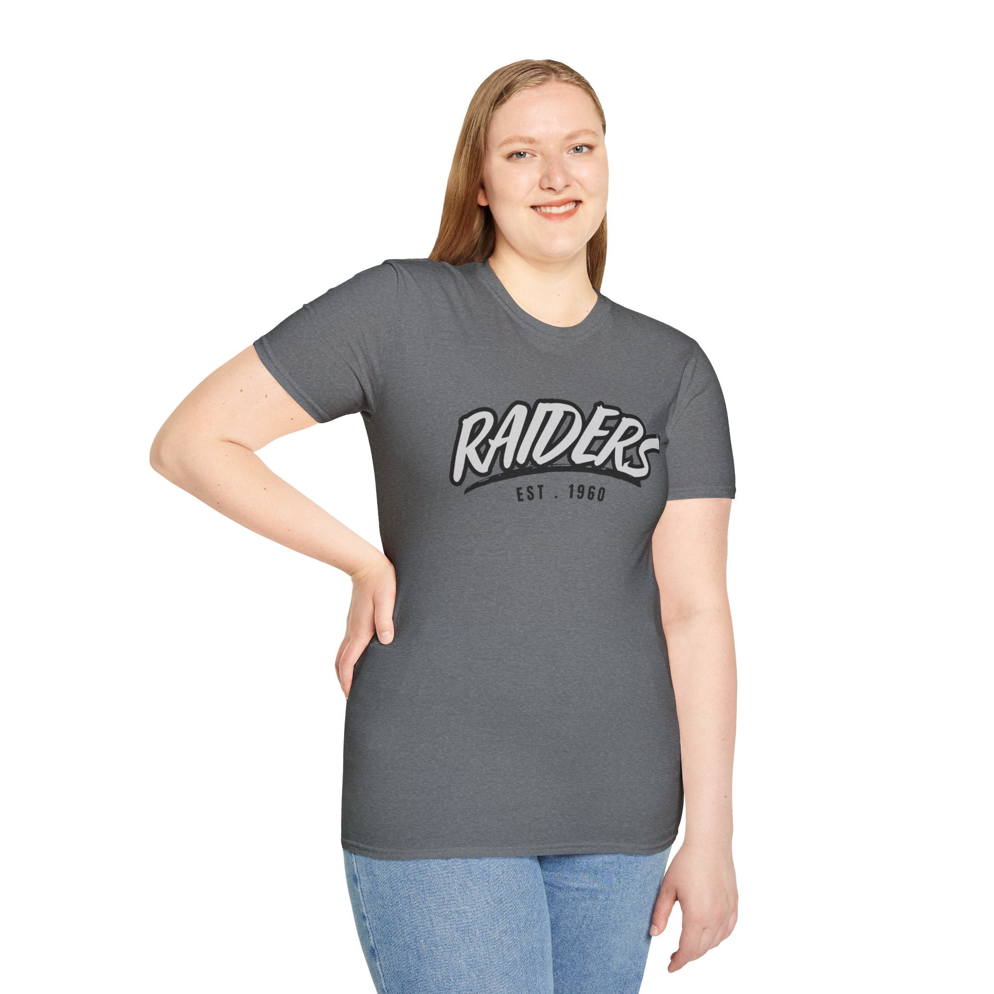 Football Shirt Unisex Softstyle T-Shirt, Football Fan Tee, Team Raiders Football Gift, Sports Fan Apparel, Game Day Shirt