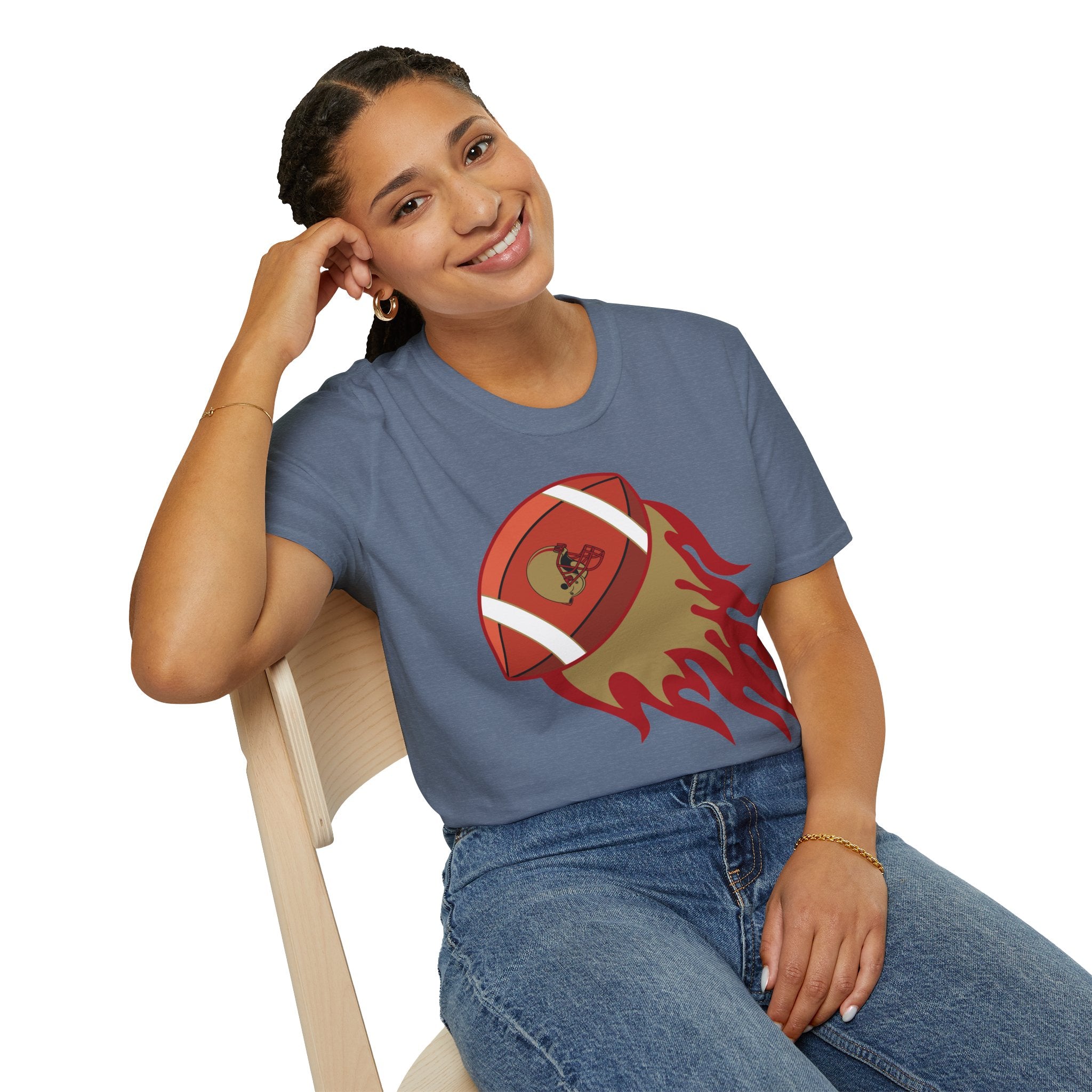 SF Football on Flare , San Francisco Shirt, Unique Fan Apparel, Football Team Game Day Shirt, Sporty Men's Women's Clothing