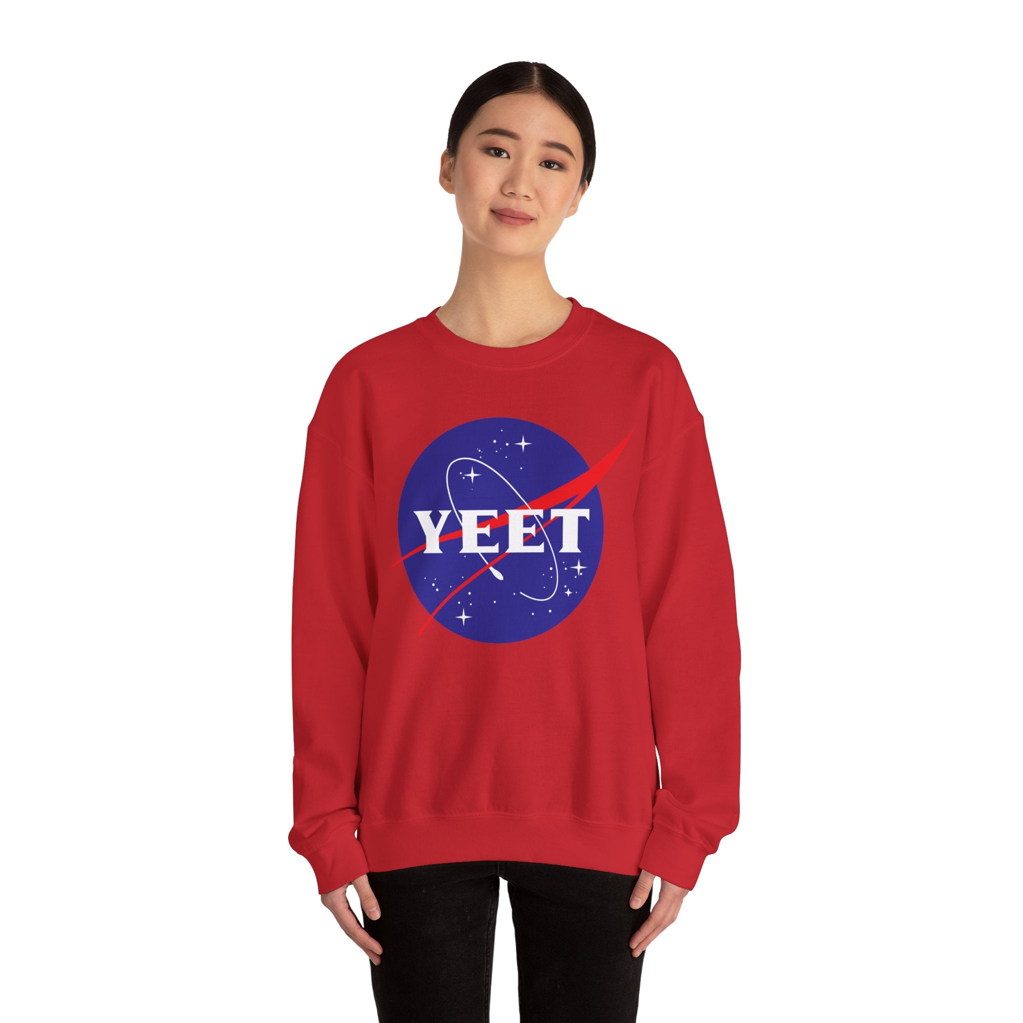 Yeet Nasa Sweatshirt Design, Sports Sweatshirt, Wrestling Fan Unisex Sweatshirt - Gift for Him or Her, Casual Outwear, Heavy Blend Crewneck Sweatshirt