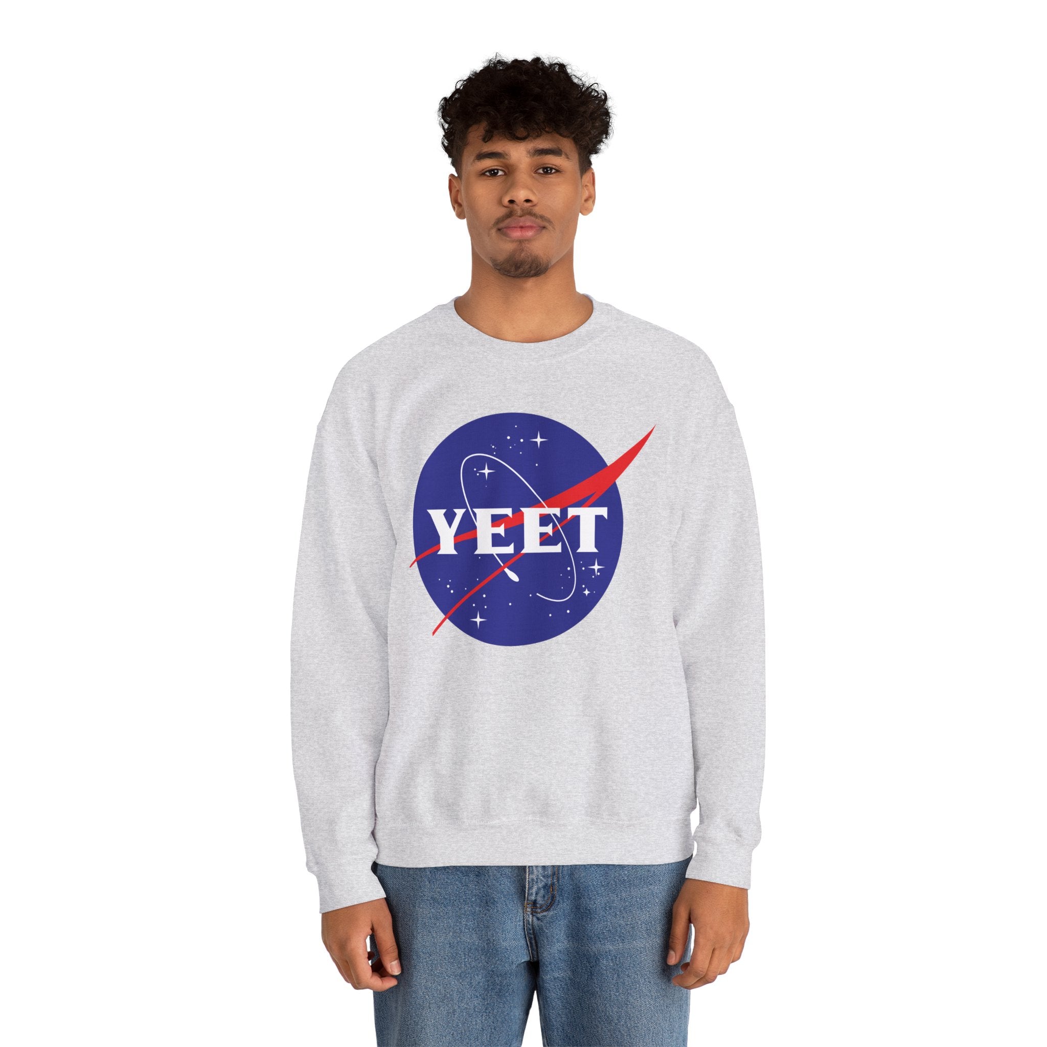 Yeet Nasa Sweatshirt Design, Sports Sweatshirt, Wrestling Fan Unisex Sweatshirt - Gift for Him or Her, Casual Outwear, Heavy Blend Crewneck Sweatshirt