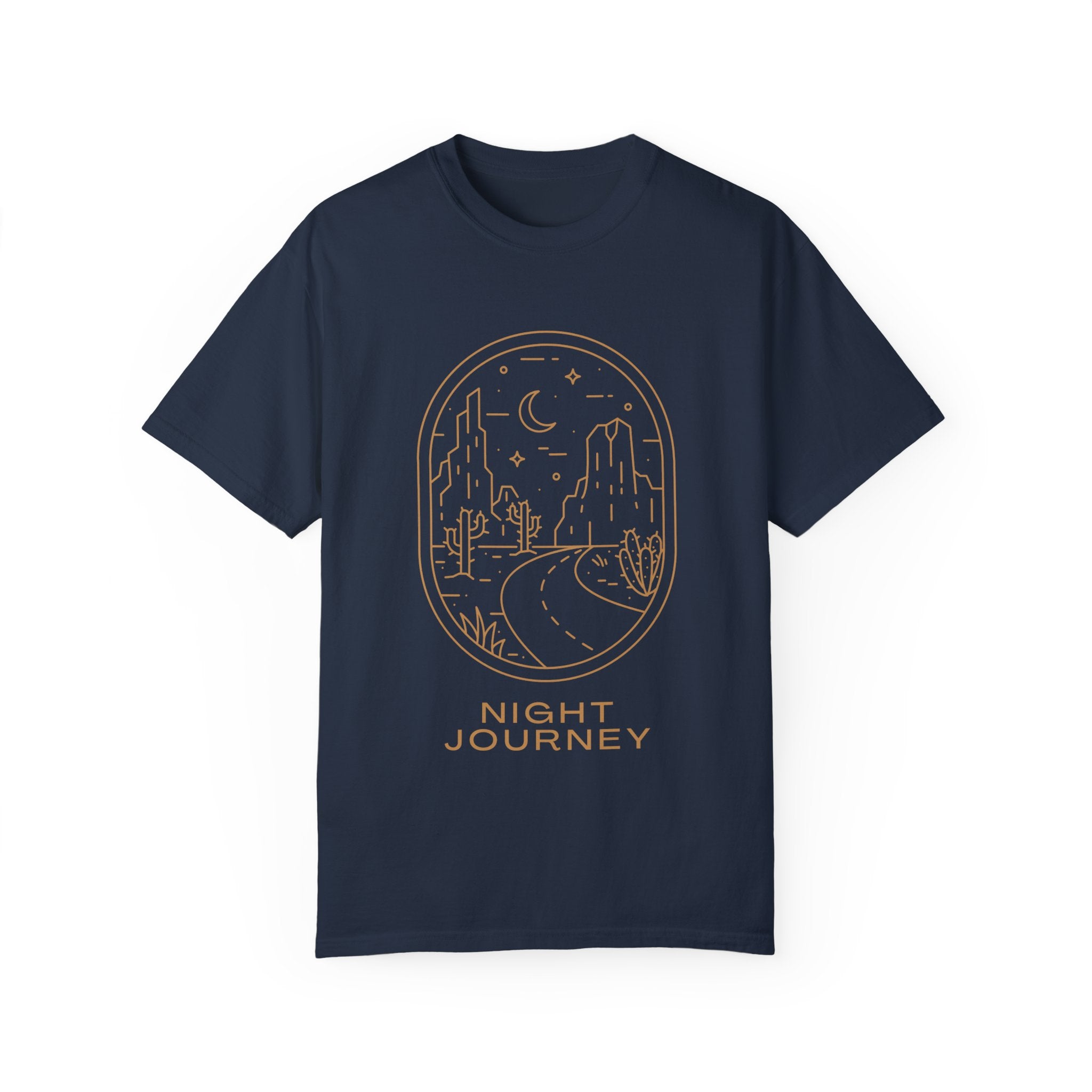 Night Journey, Graphic Design Unisex T-shirt, Casual Cotton Outwear, Gift for Him- Gift for Her, Stylish Tee, Cool Shirt, Trendy Apparel, Comfortable Top,