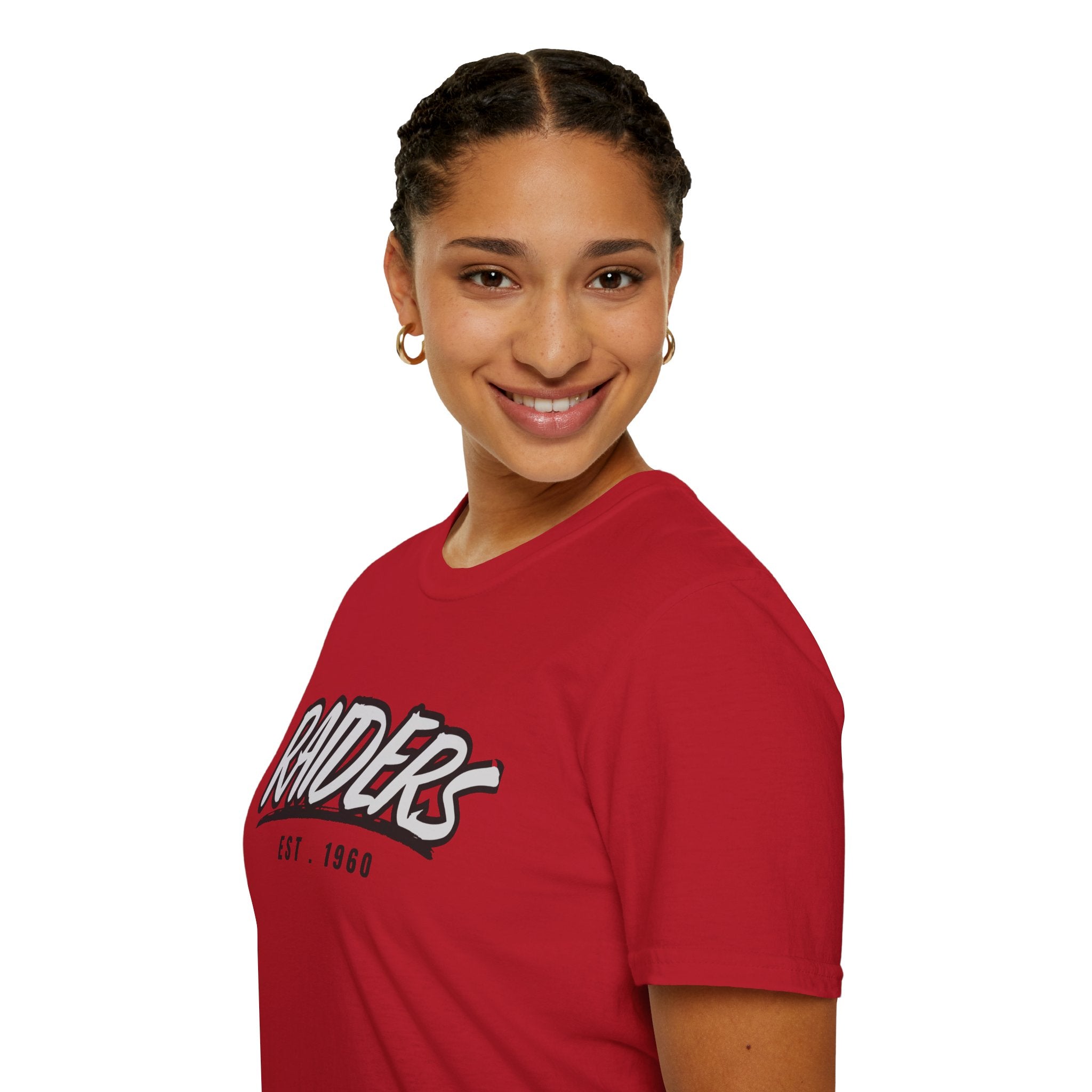Football Shirt Unisex Softstyle T-Shirt, Football Fan Tee, Team Raiders Football Gift, Sports Fan Apparel, Game Day Shirt