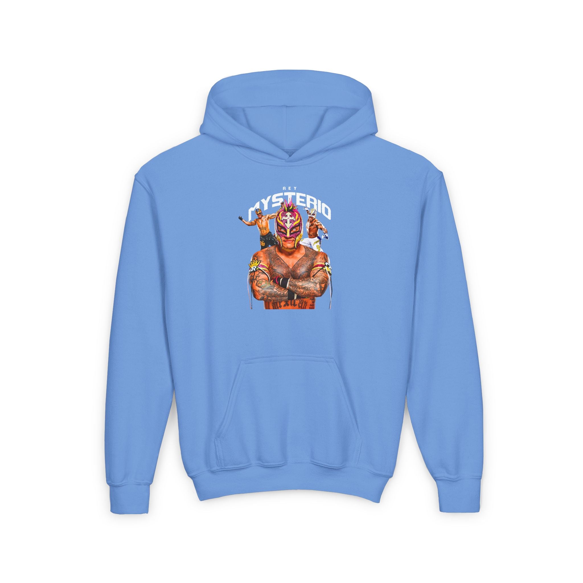 Rey Mysterio Graphic Design, Sports Fan Kids Hoodies - Youth Heavy Blend Hooded Sweatshirt, Unisex Wrestling Fan Hoodies, Gift for Her-Him, Casual Outwear