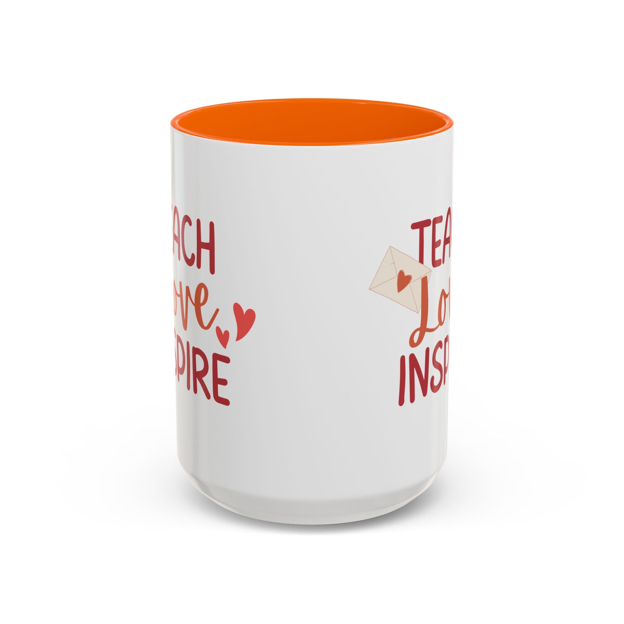 Teach, Love, Inspire Valentine's Design, Holiday Drinkware, Valentines, Christmas Birthday Gifts for Teachers, Coffee Mug for Teacher Valentines Day,