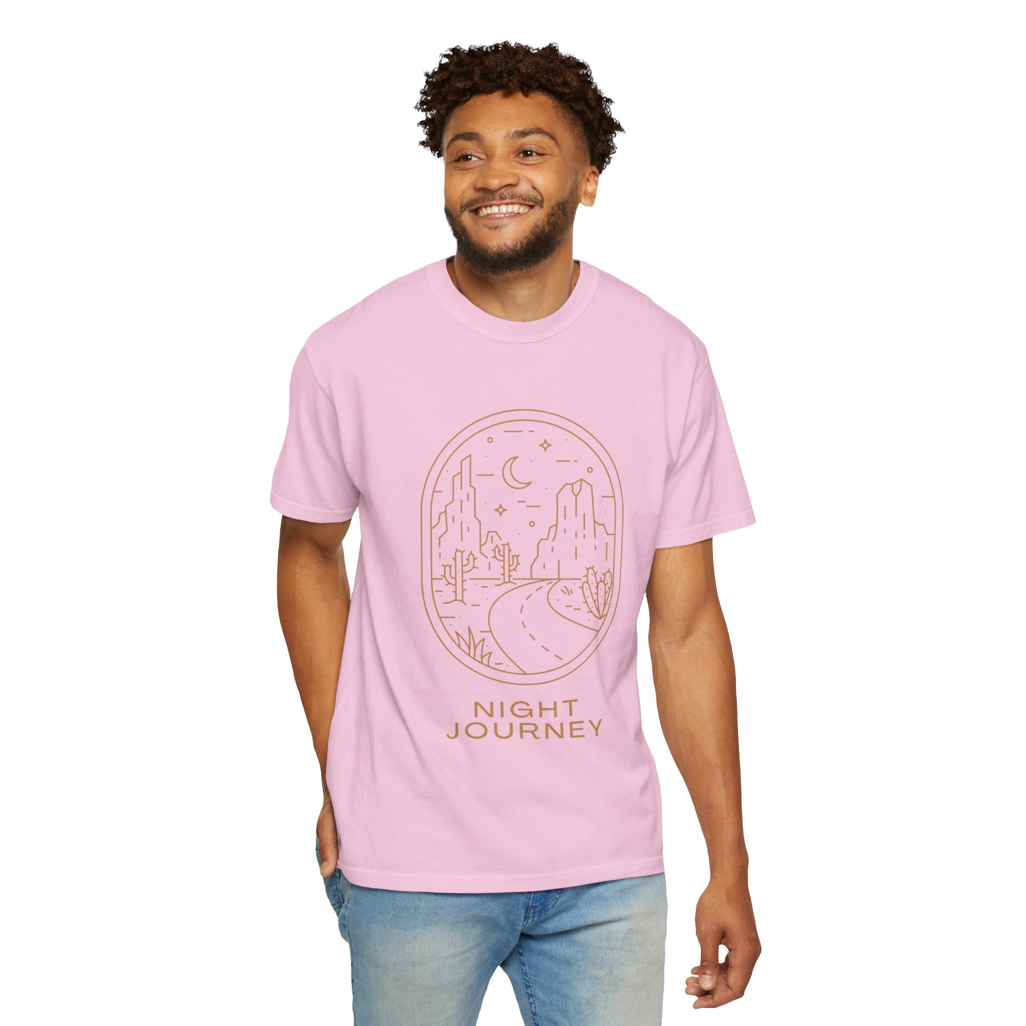 Night Journey, Graphic Design Unisex T-shirt, Casual Cotton Outwear, Gift for Him- Gift for Her, Stylish Tee, Cool Shirt, Trendy Apparel, Comfortable Top,