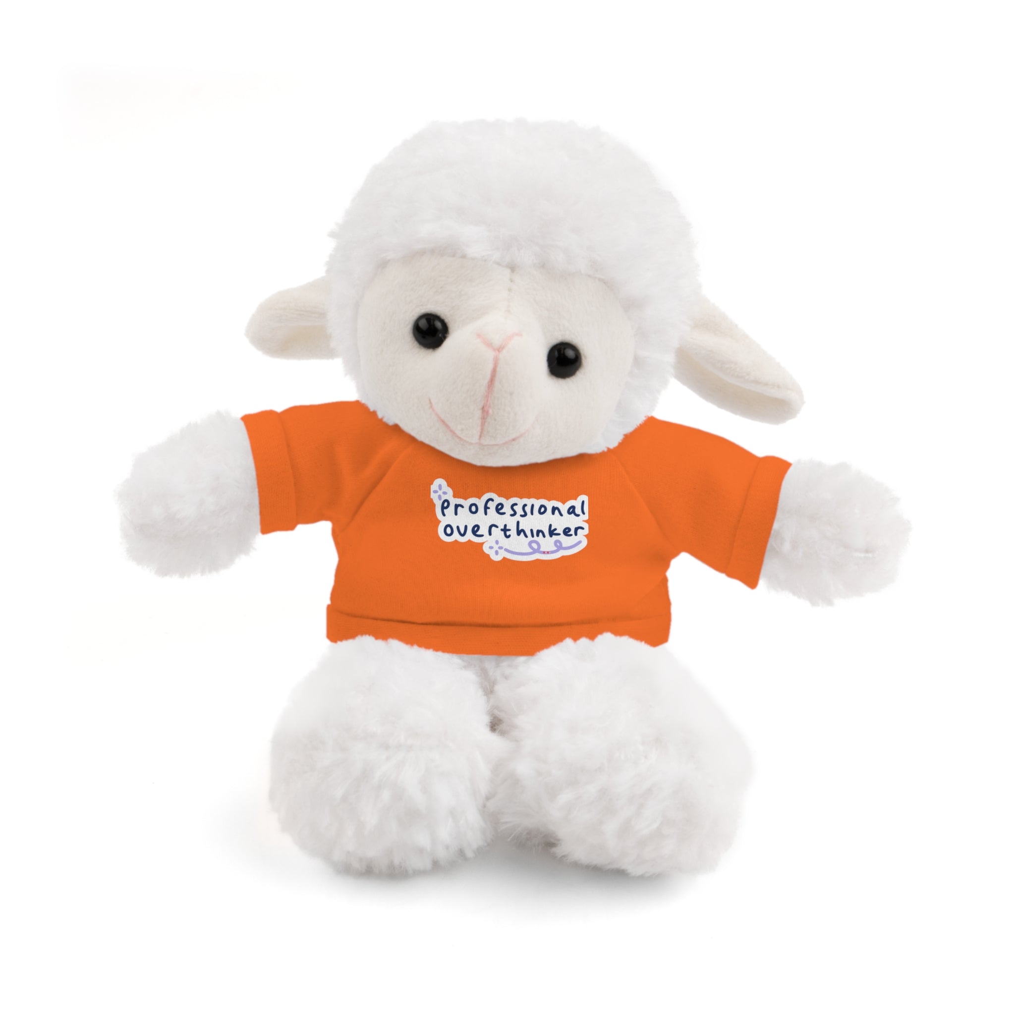 Bunny Plushy, Funny Professional Overthinker, Stuffed Animals Shirt Printed, Suitable for Soft Valentine's Day Gift