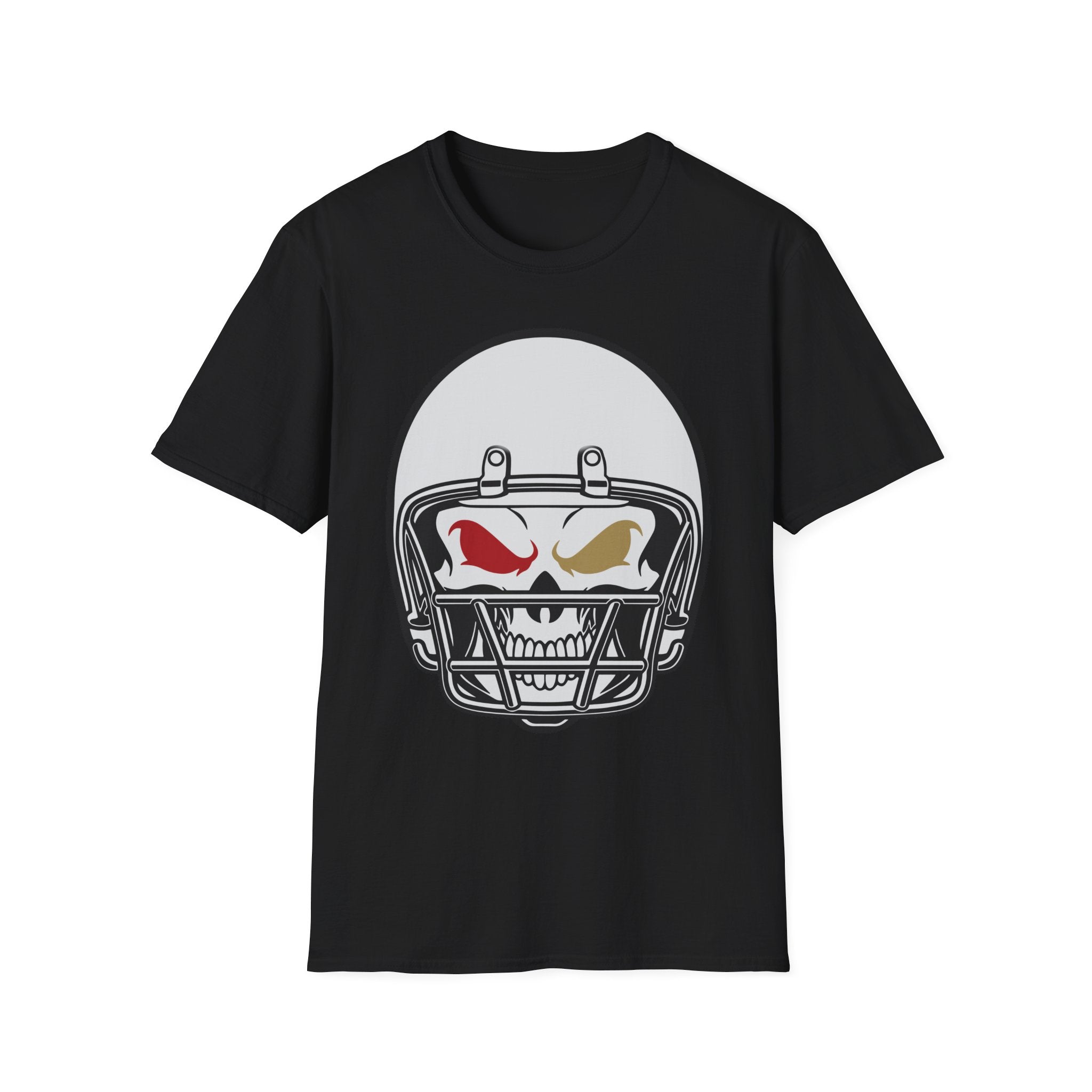 SF Football Skull Helmet T-Shirt - Unique Fan Apparel, Football Team Tee, Game Day Shirt, Sporty Top, Men's Women's Clothing