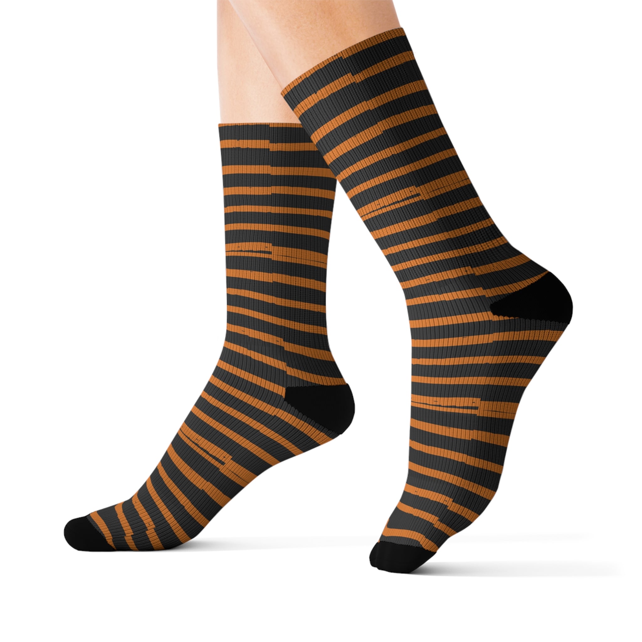 Retro Style Colorful Striped Socks, Cute Athletic Crew socks, Patterned Socks Warm Crew Socks, Socks for everyday wear