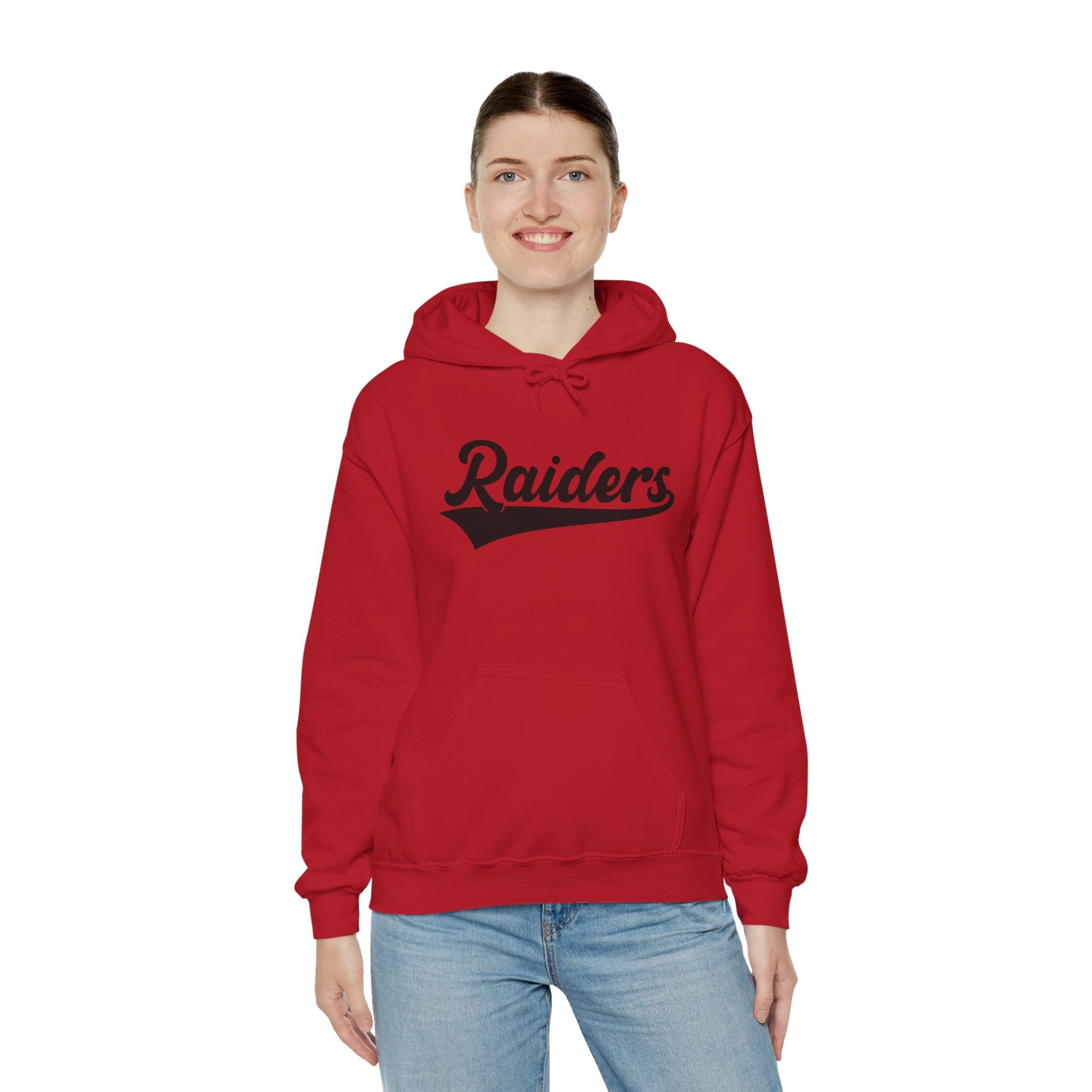 Pure Black Raiders Hoodie - Legendary Fanwear, Football Raiders Hoodie, Bold and Dominant, Ultimate Game-Day Gear, Football
