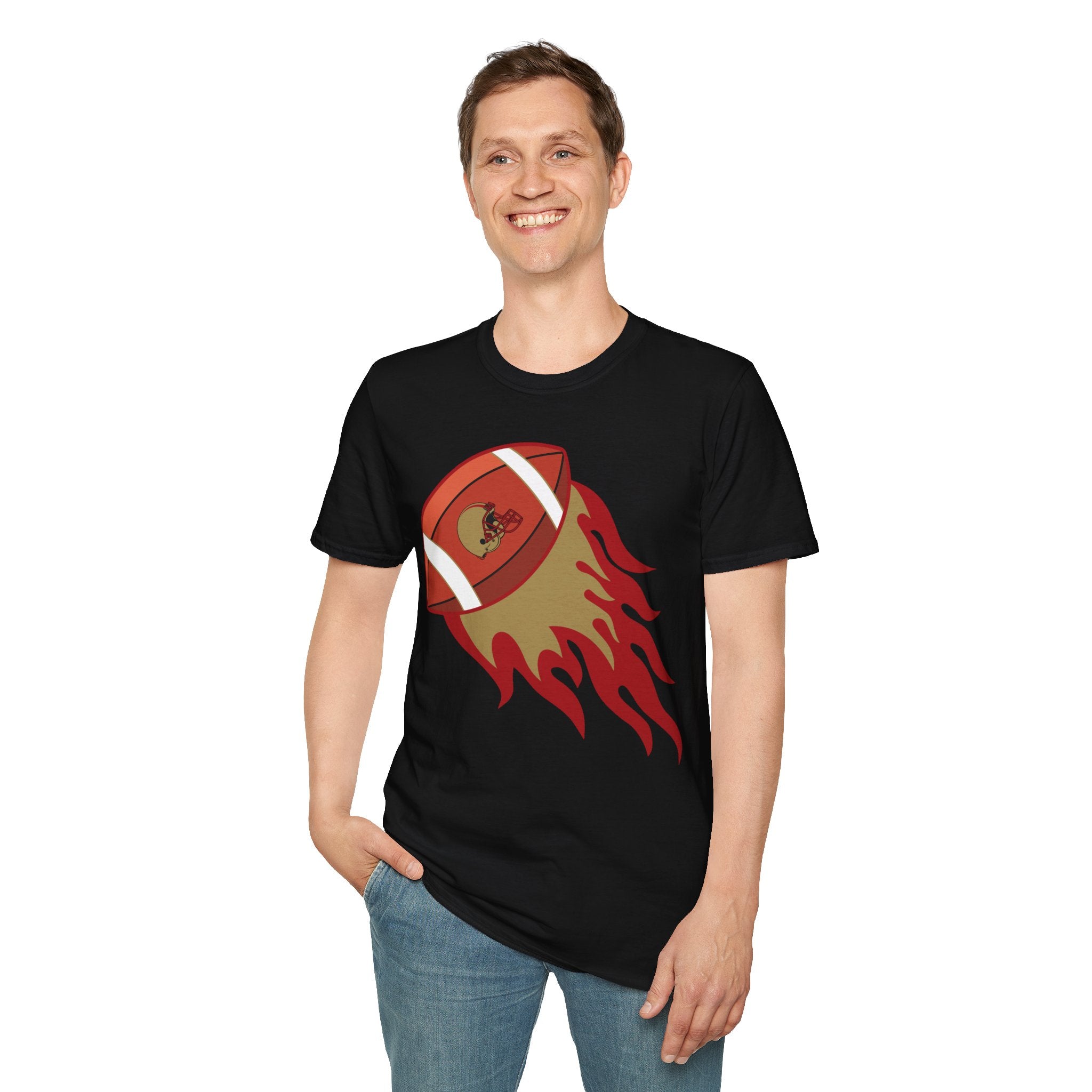 SF Football on Flare , San Francisco Shirt, Unique Fan Apparel, Football Team Game Day Shirt, Sporty Men's Women's Clothing