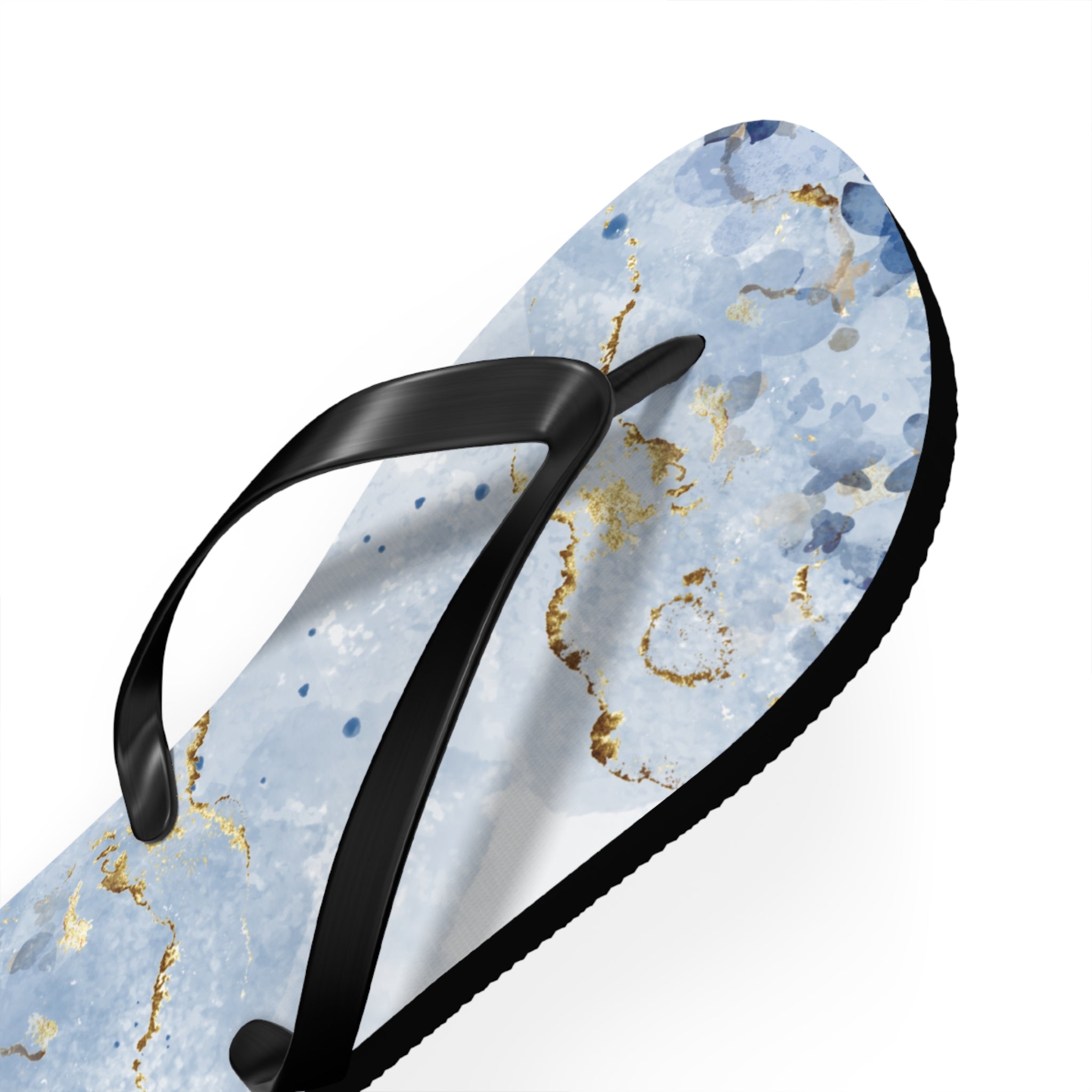 Blue And Gold Design, Flip Flops for Women, Cute Designs, Everyday Use, Indoor Sleepers