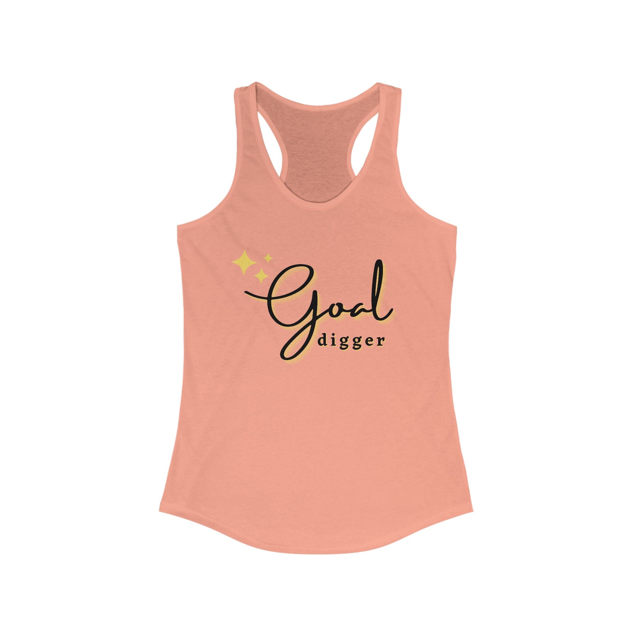 Workout Tank Tops for Women - Gym Exercise Athletic - Yoga Tops Racerback Sports Shirts - Goal Digger - Shirt Print