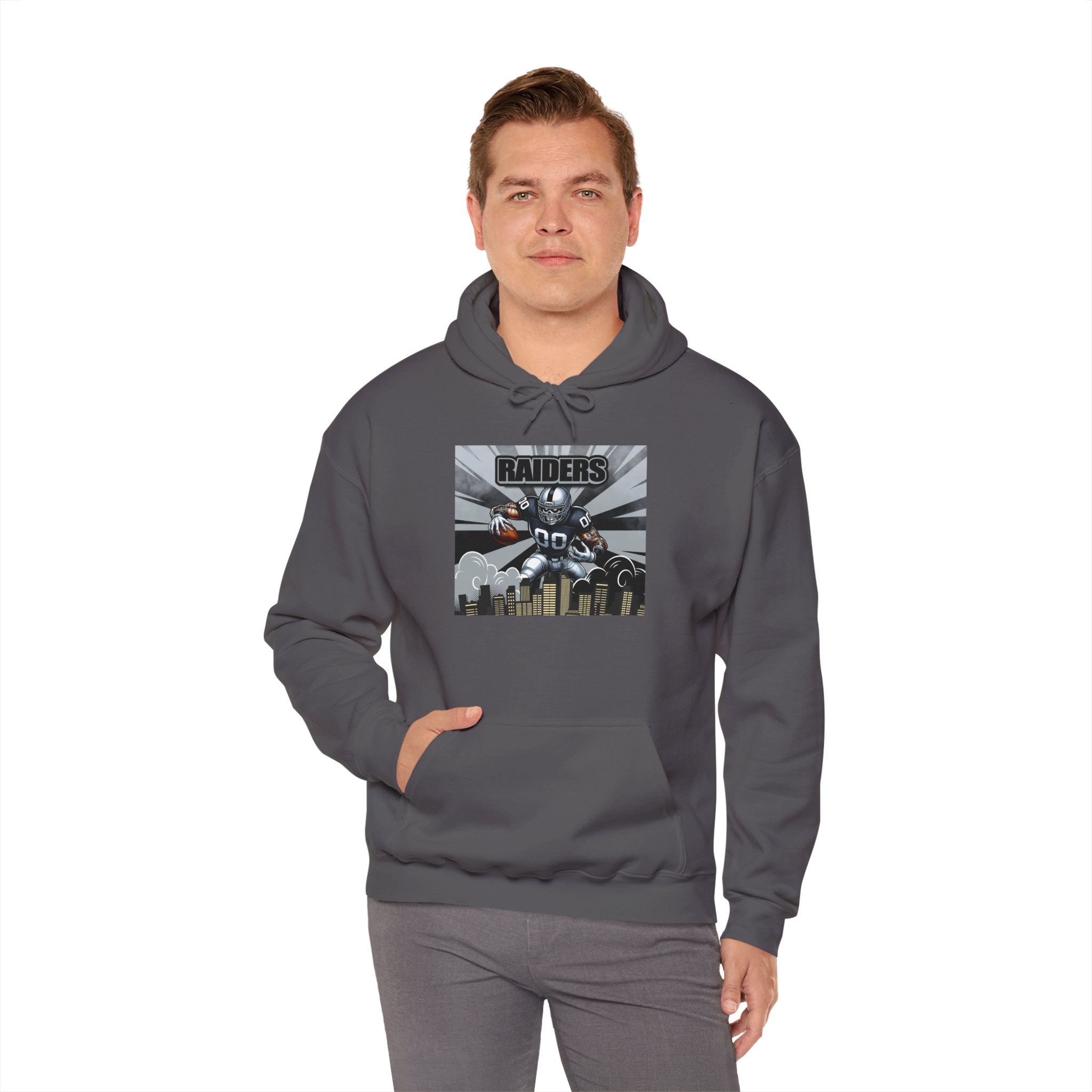City Warrior Raiders Hoodie, Skyline Power Edition, Touchdown Raiders Hoodie, Unisex Hoodies, Raiders Football Fan Hoodie