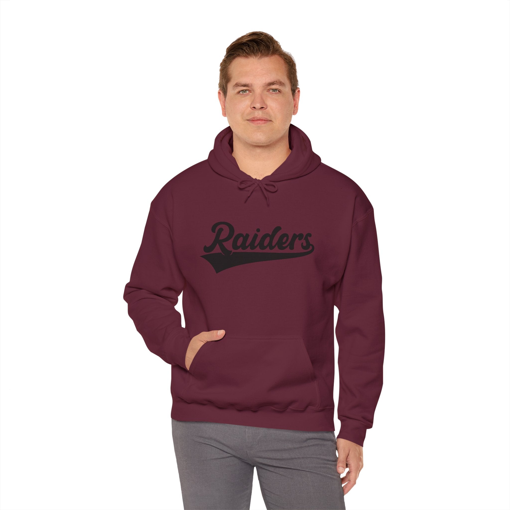 Pure Black Raiders Hoodie - Legendary Fanwear, Football Raiders Hoodie, Bold and Dominant, Ultimate Game-Day Gear, Football