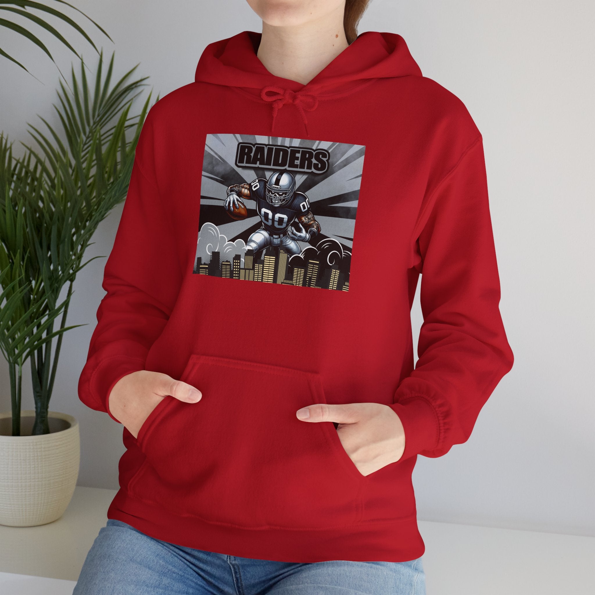 City Warrior Raiders Hoodie, Skyline Power Edition, Touchdown Raiders Hoodie, Unisex Hoodies, Raiders Football Fan Hoodie